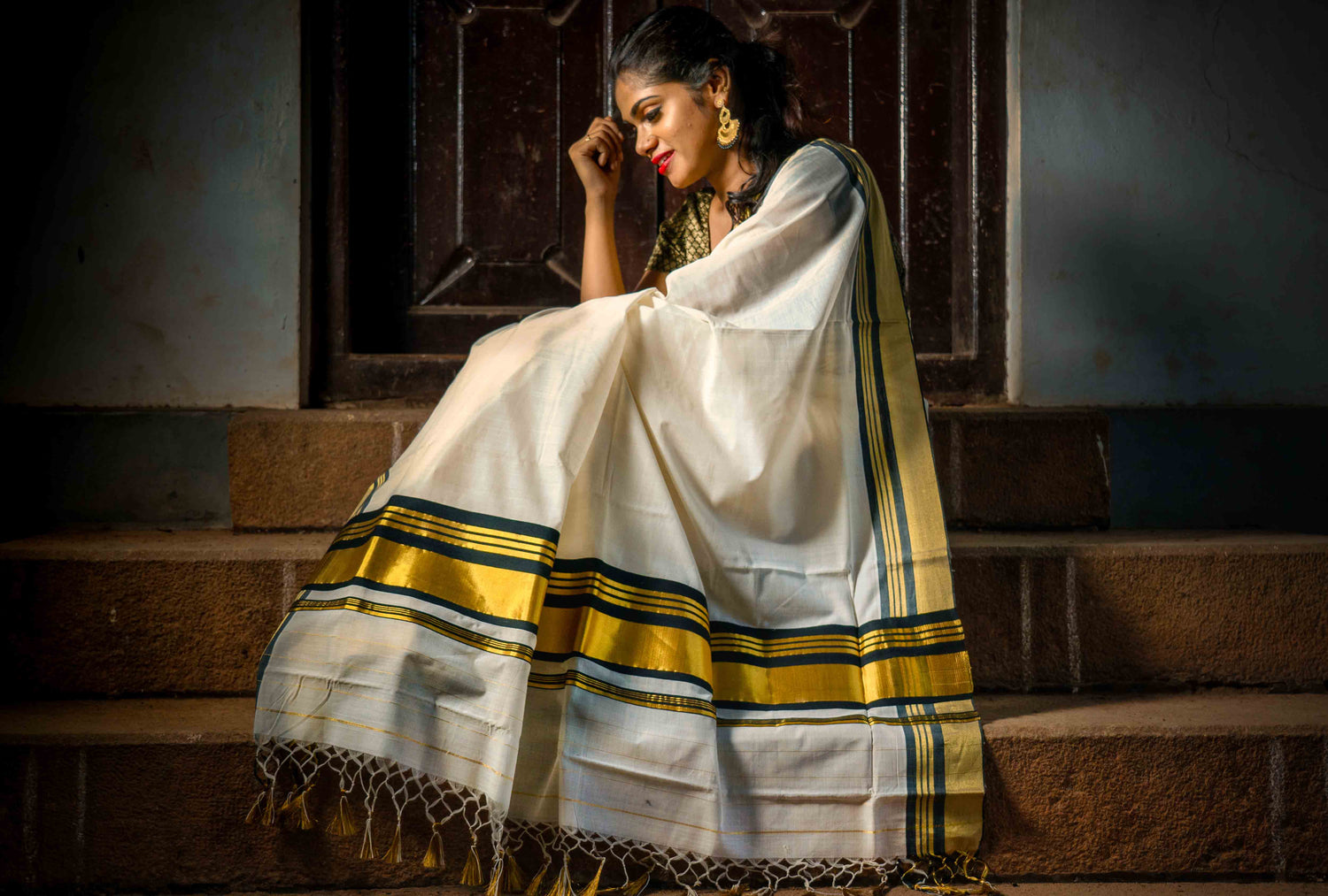 Kasavu Saree