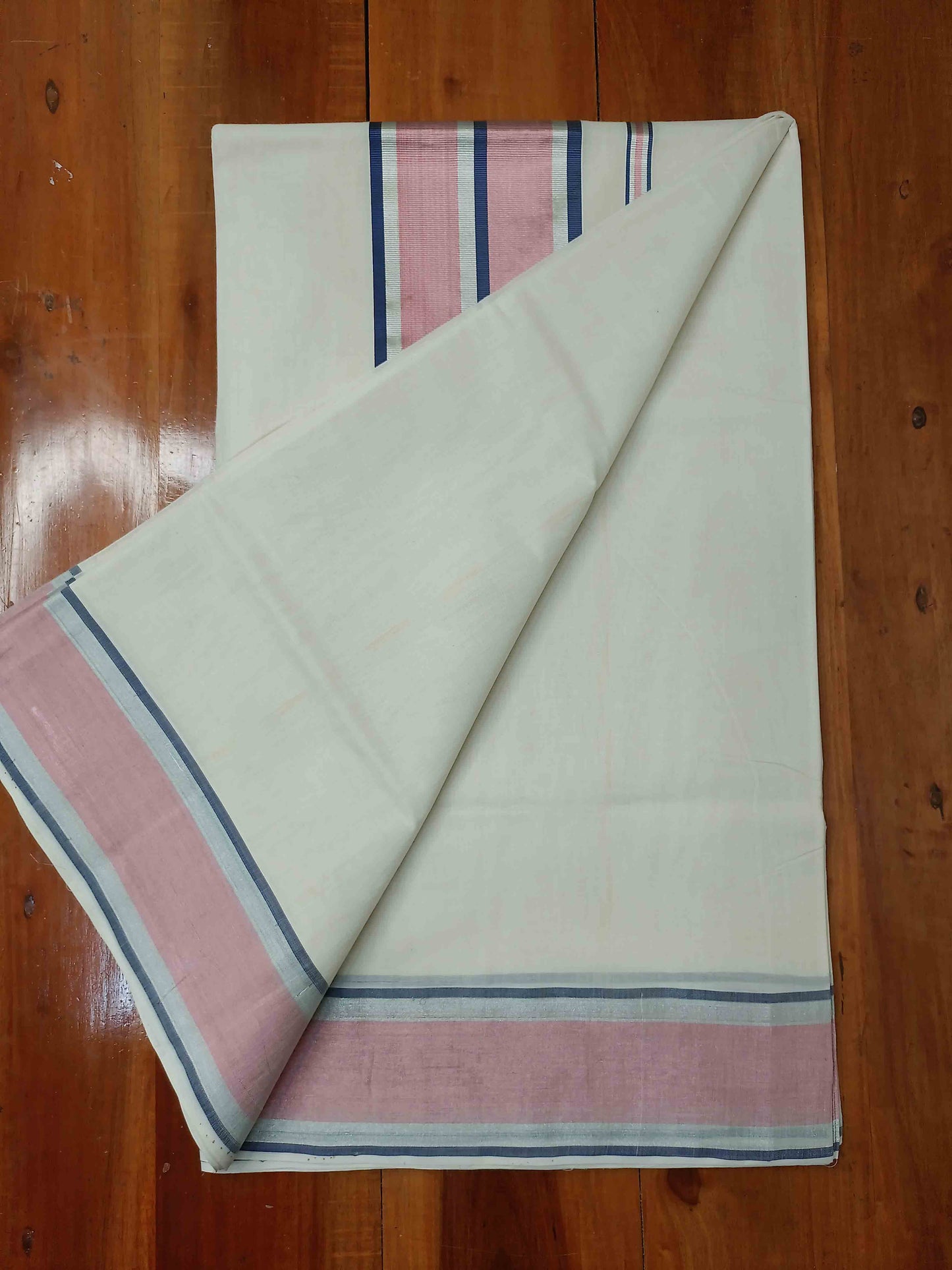 Kerala Saree Balaramapuram Handloom with Copper Kasavu Border