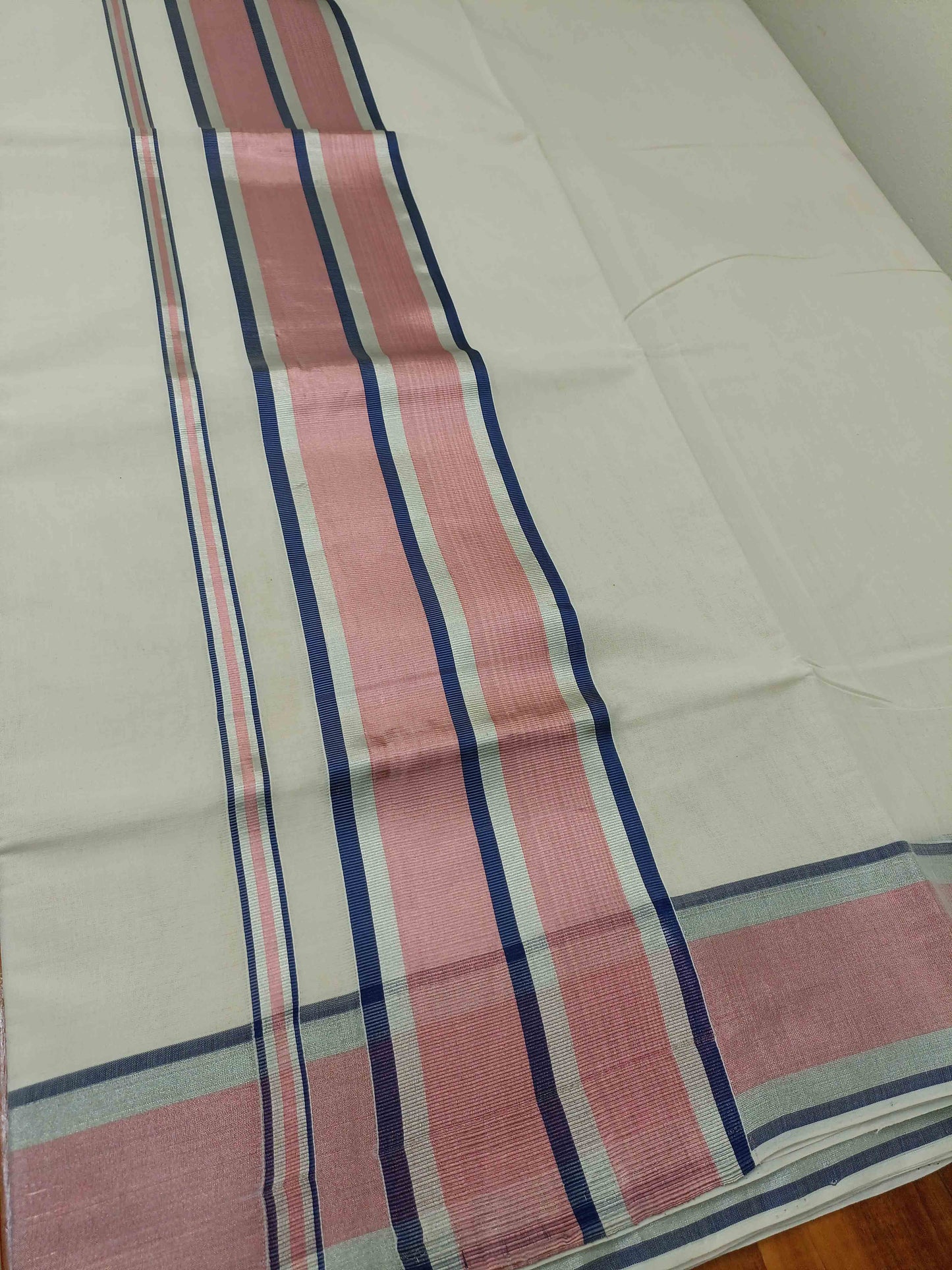Kerala Saree Balaramapuram Handloom with Copper Kasavu Border