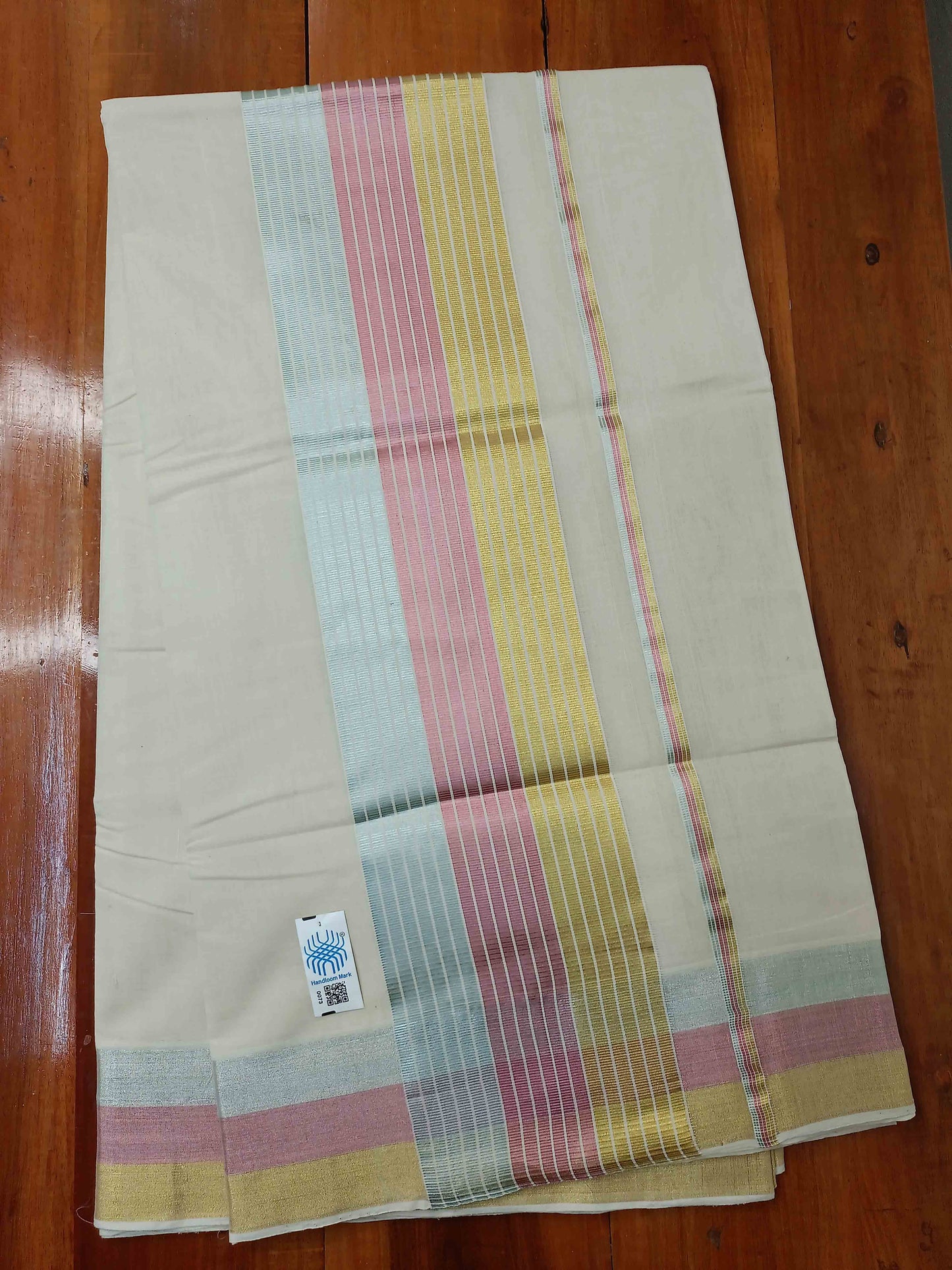 Kerala Saree Balaramapuram Handloom with Multi Kasavu Border