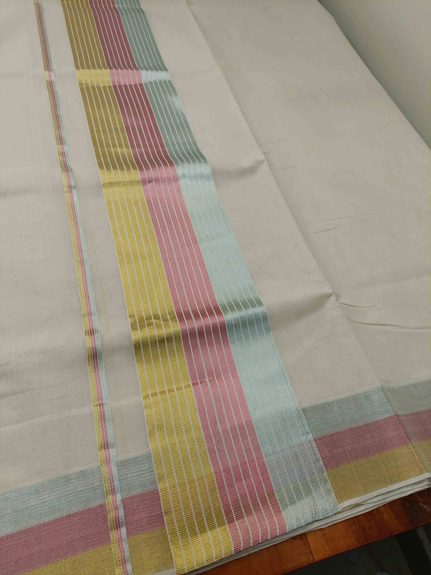 Kerala Saree Balaramapuram Handloom with Multi Kasavu Border