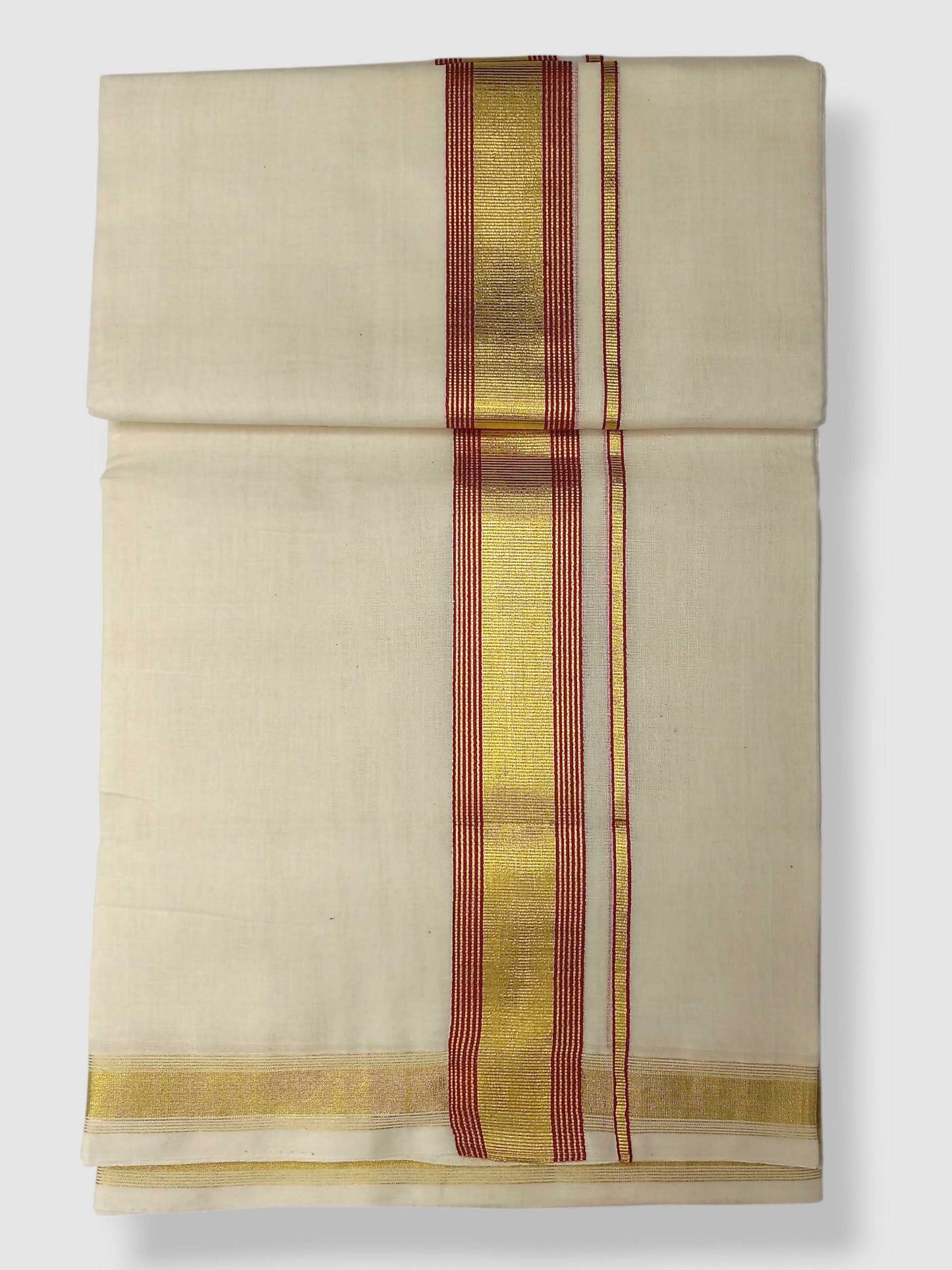 Original Balaramapuram Handloom Kasavu Mundu for Men