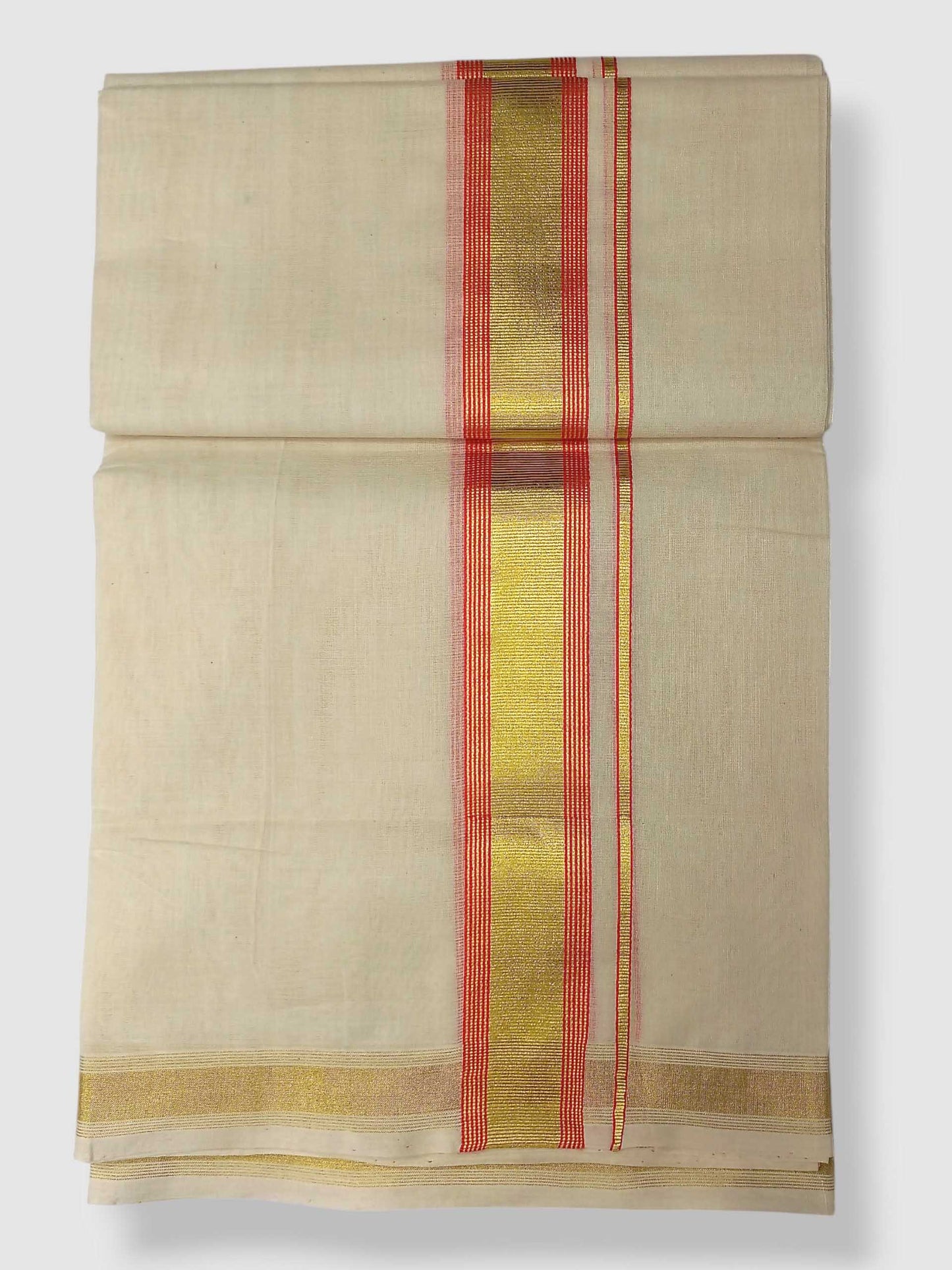 Original Balaramapuram Handloom Kasavu Mundu for Men