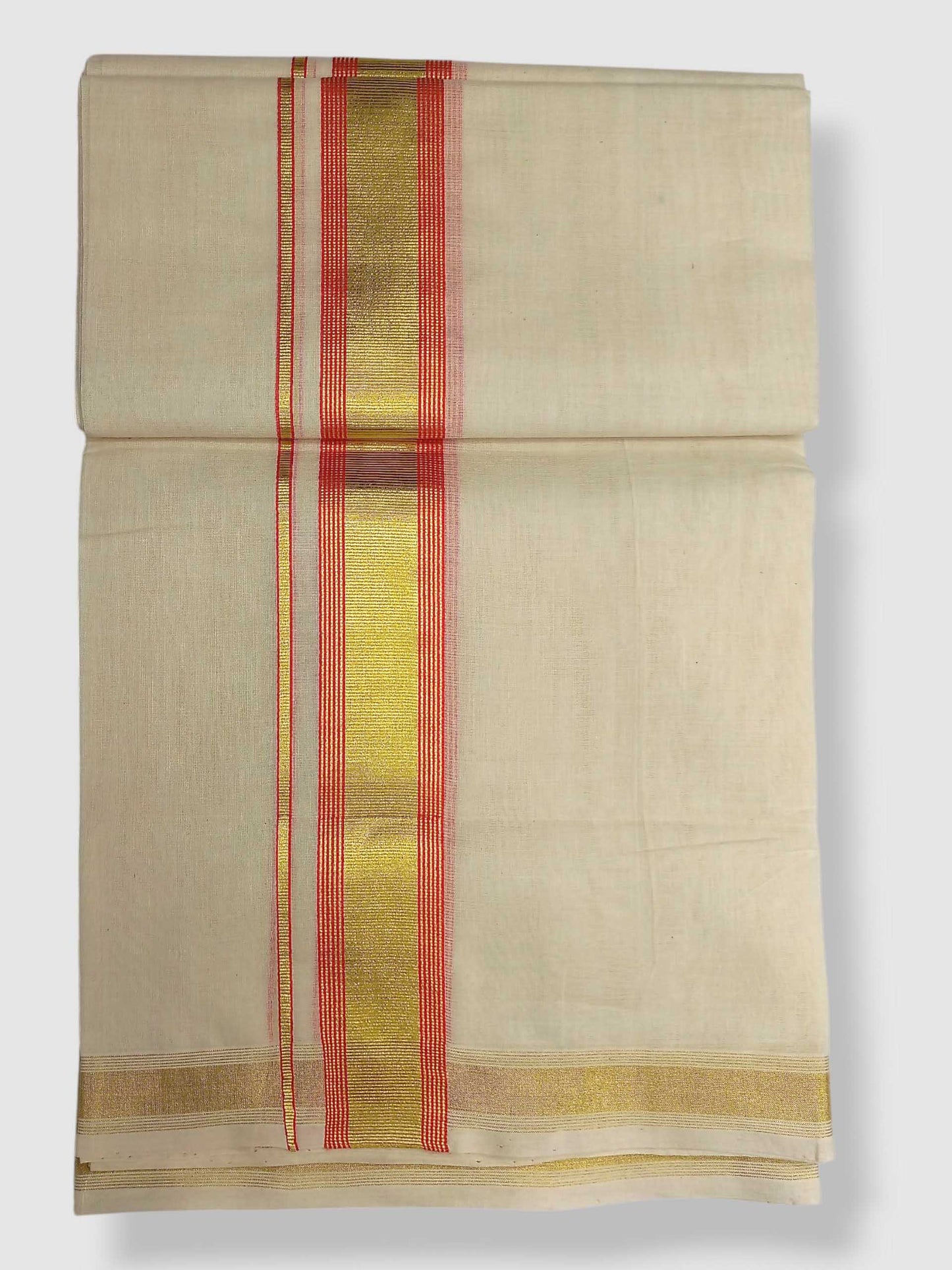 Original Balaramapuram Handloom Kasavu Mundu for Men