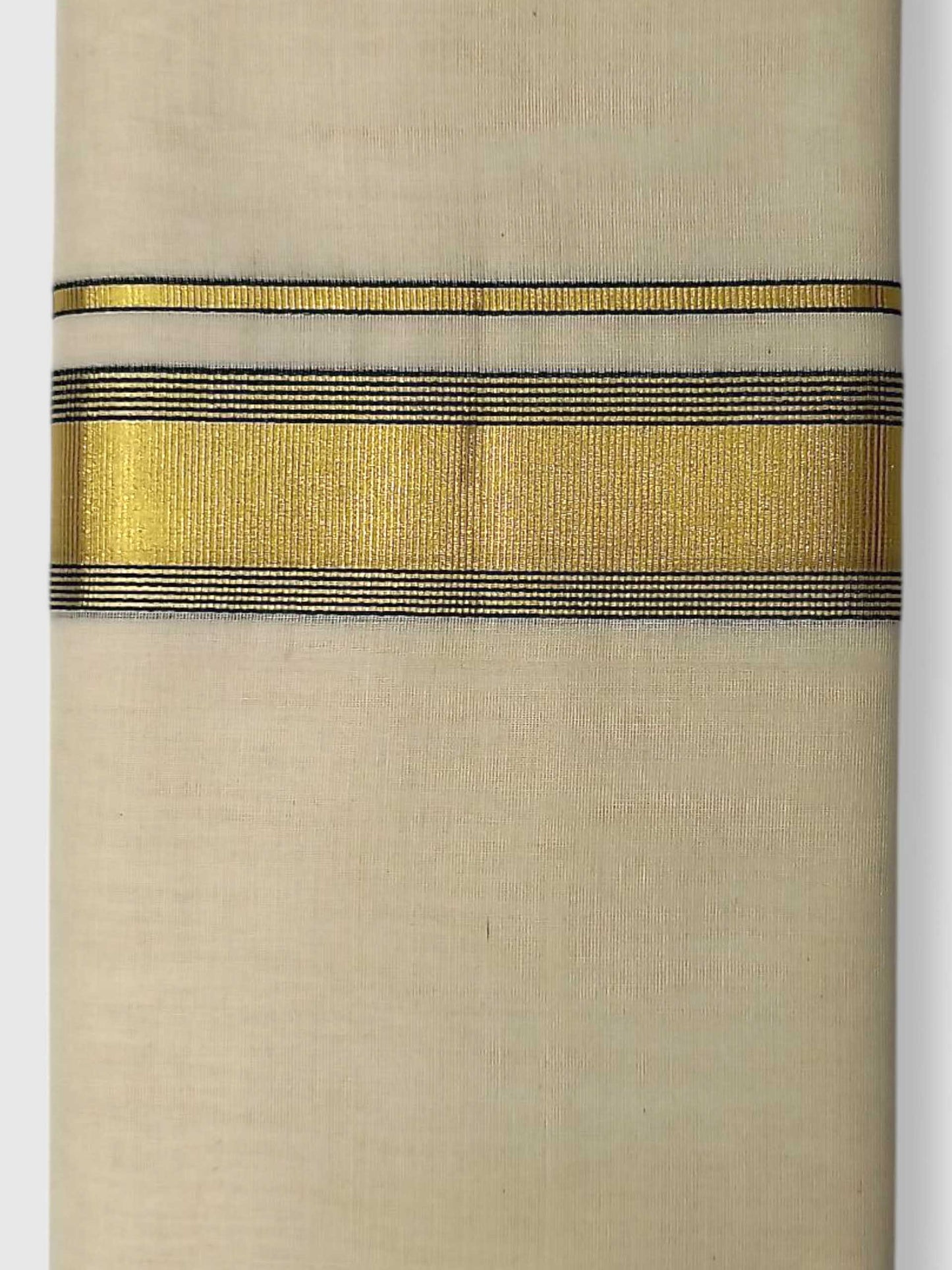 Original Balaramapuram Handloom Kasavu Mundu for Men