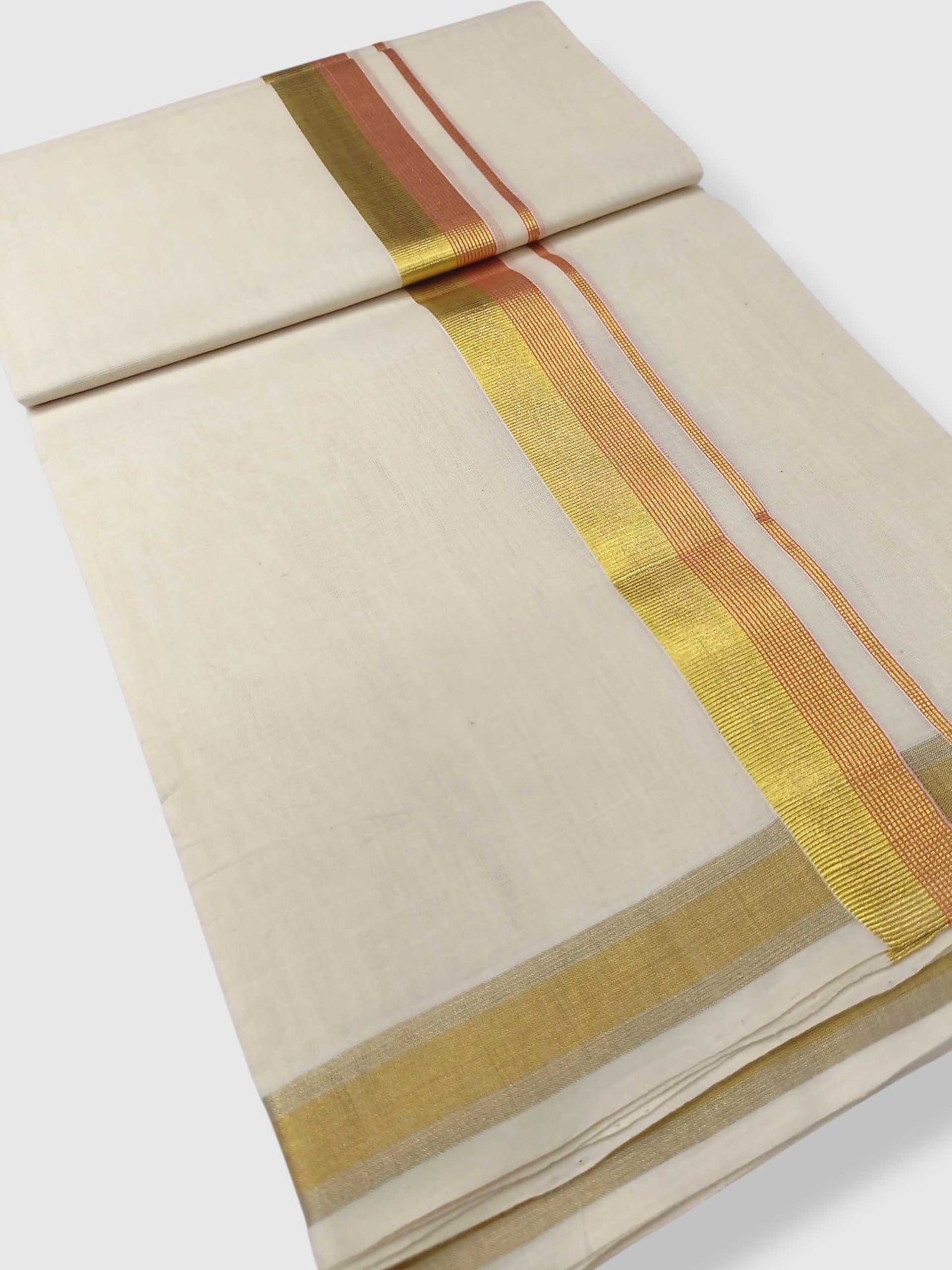 Original Balaramapuram Handloom Kasavu Mundu for Men