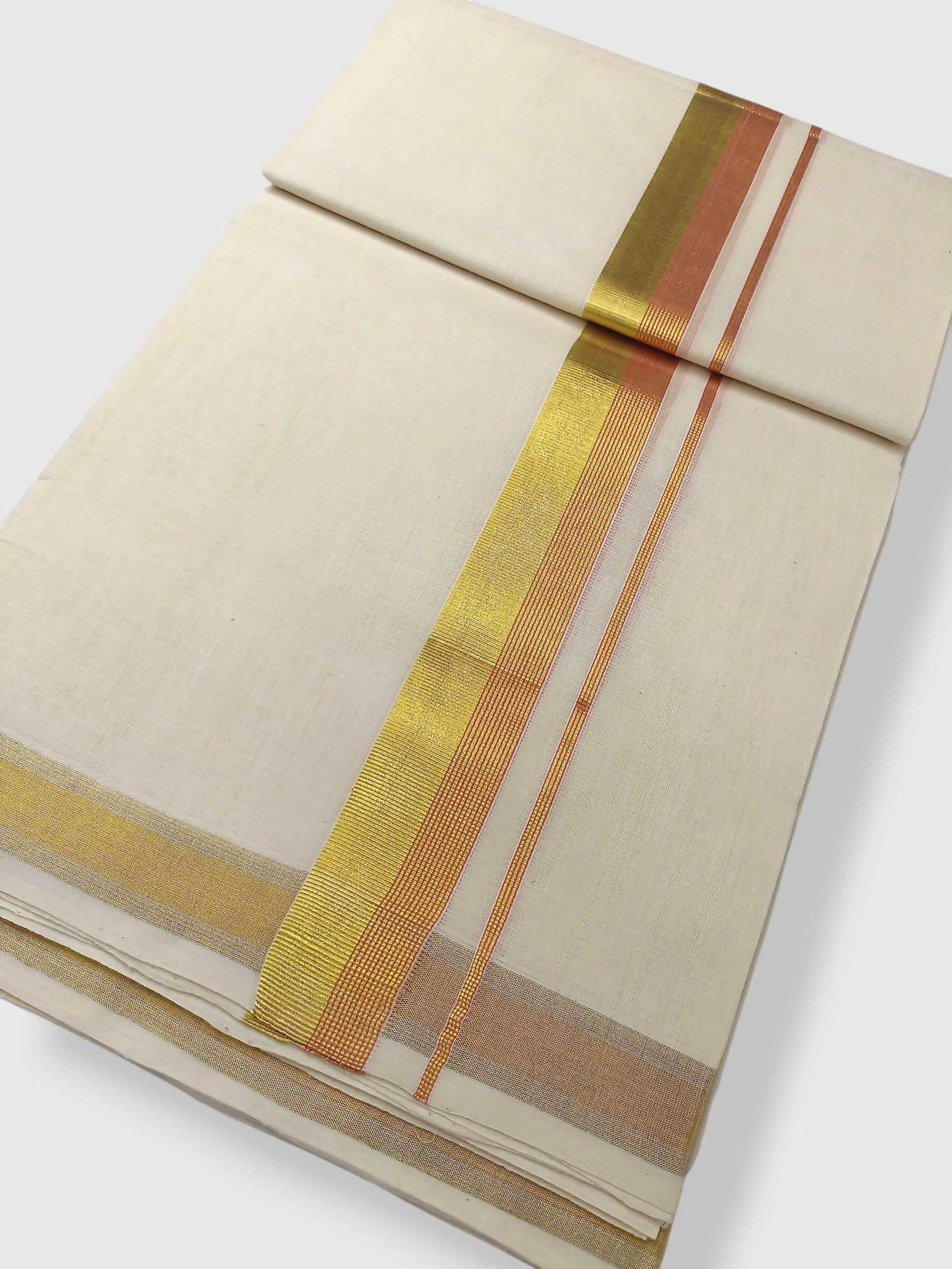 Original Balaramapuram Handloom Kasavu Mundu for Men