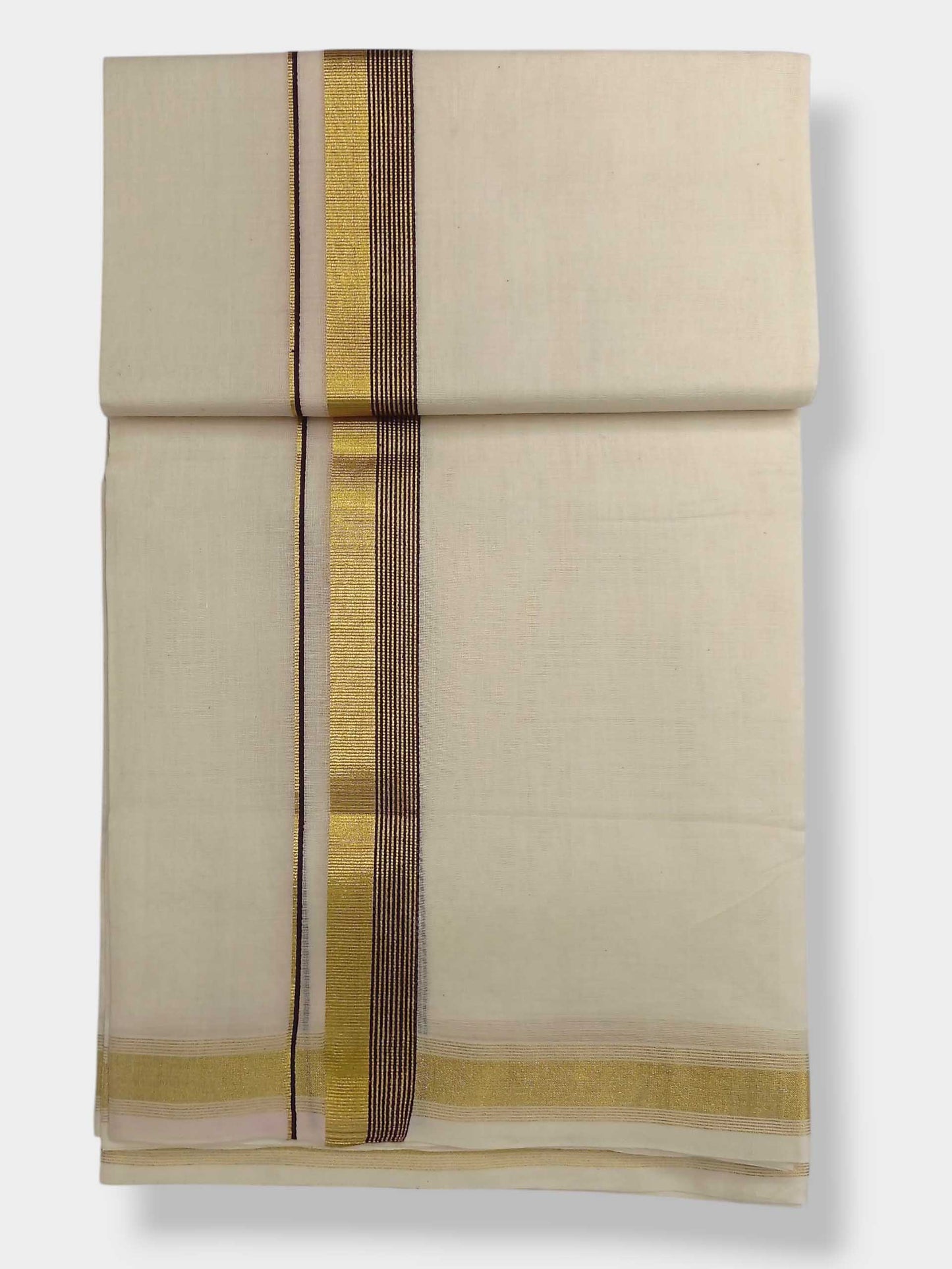 Original Balaramapuram Handloom Kasavu Mundu for Men