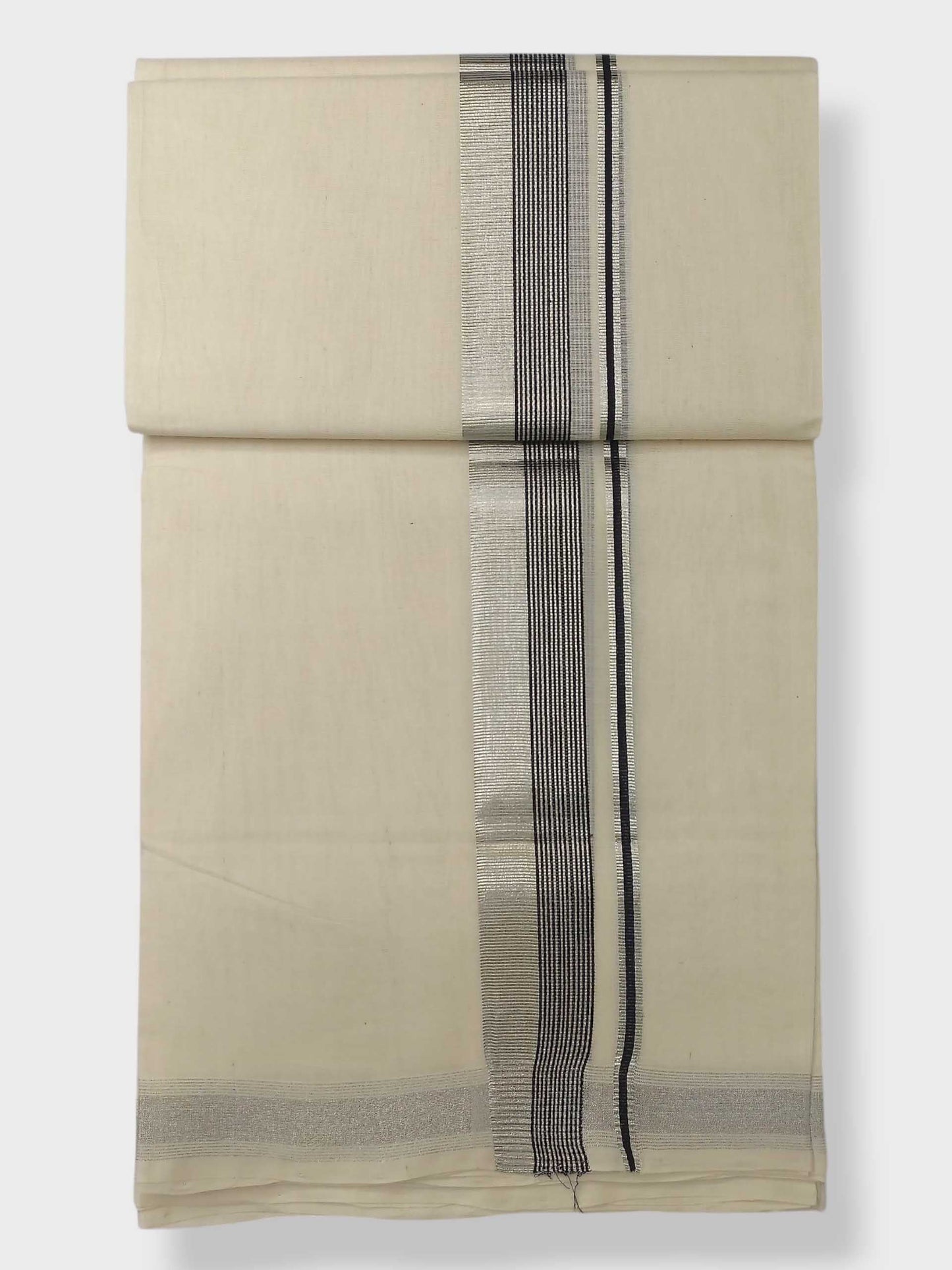 Original Balaramapuram Handloom Kasavu Mundu for Men