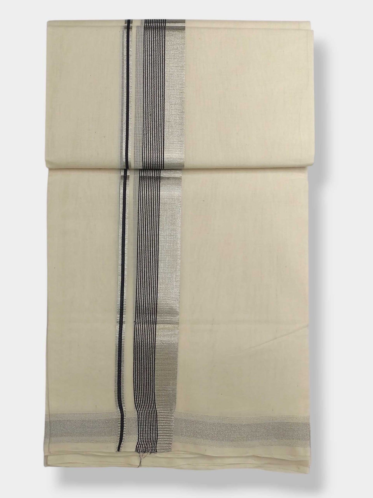 Original Balaramapuram Handloom Kasavu Mundu for Men