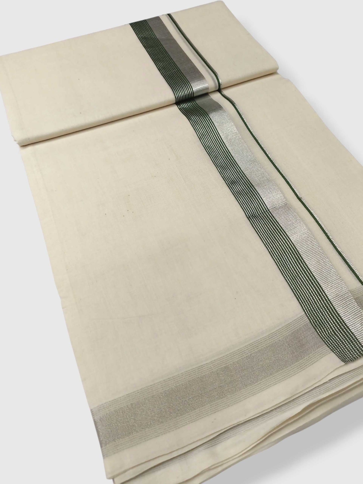 Original Balaramapuram Handloom Kasavu Mundu for Men