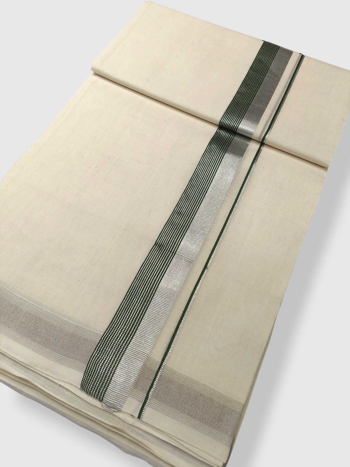 Original Balaramapuram Handloom Kasavu Mundu for Men