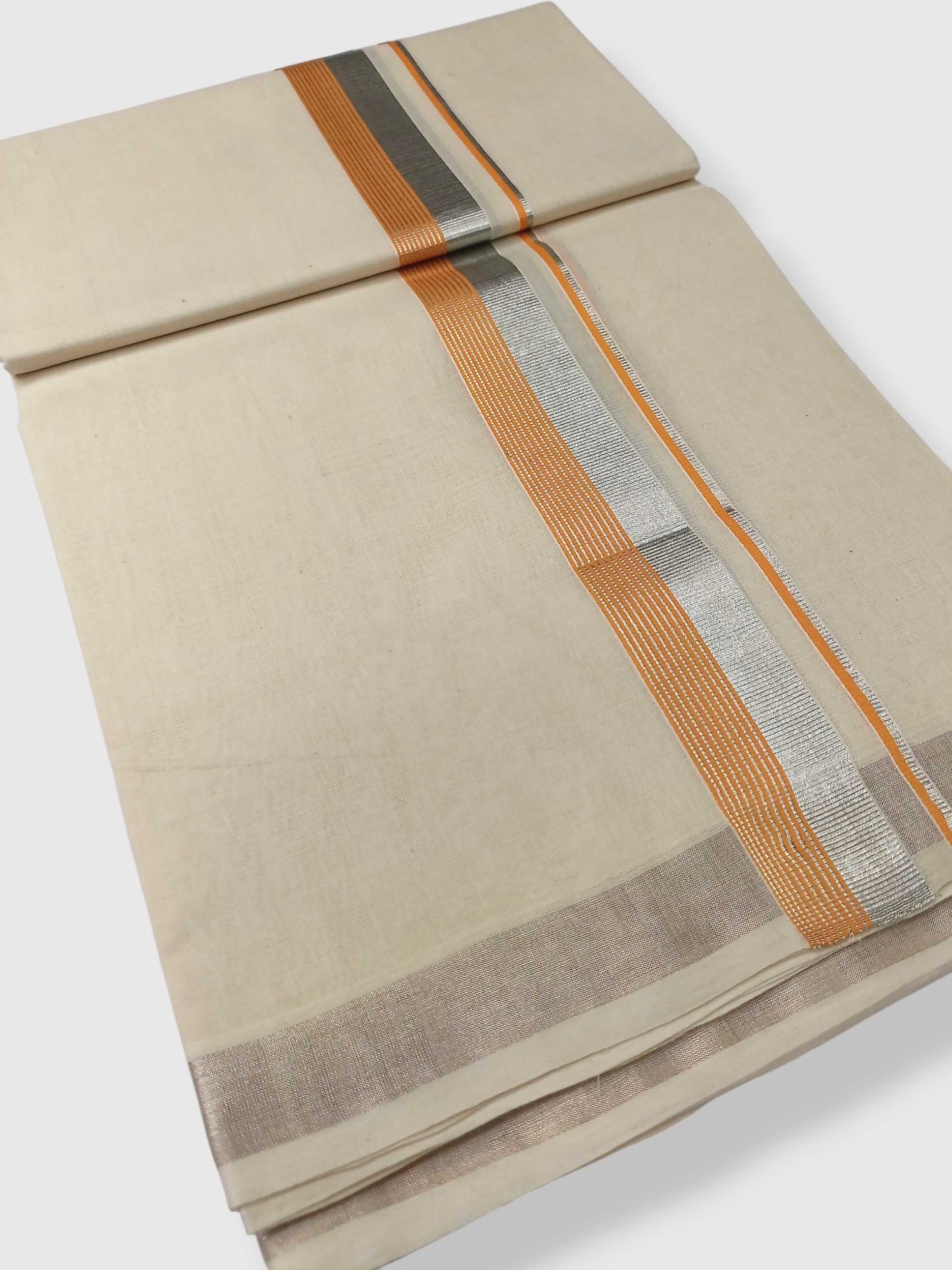Original Balaramapuram Handloom Kasavu Mundu for Men