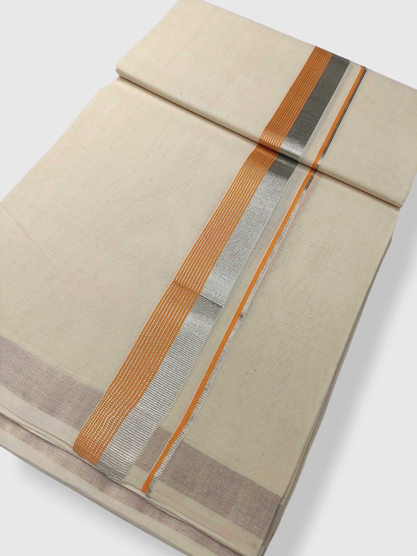 Original Balaramapuram Handloom Kasavu Mundu for Men
