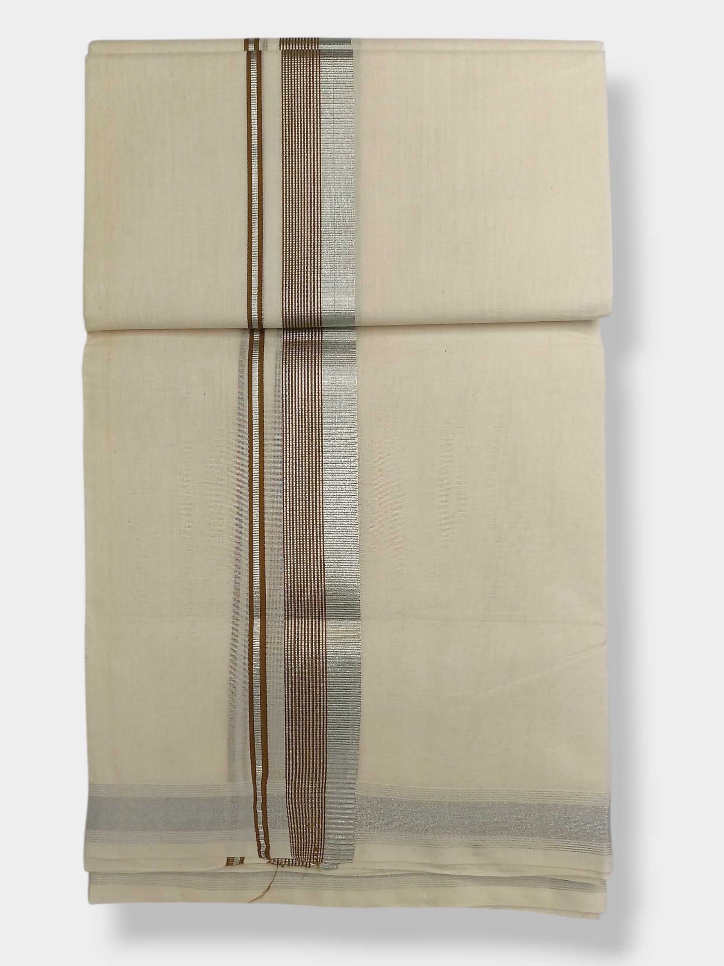 Original Balaramapuram Handloom Kasavu Mundu for Men