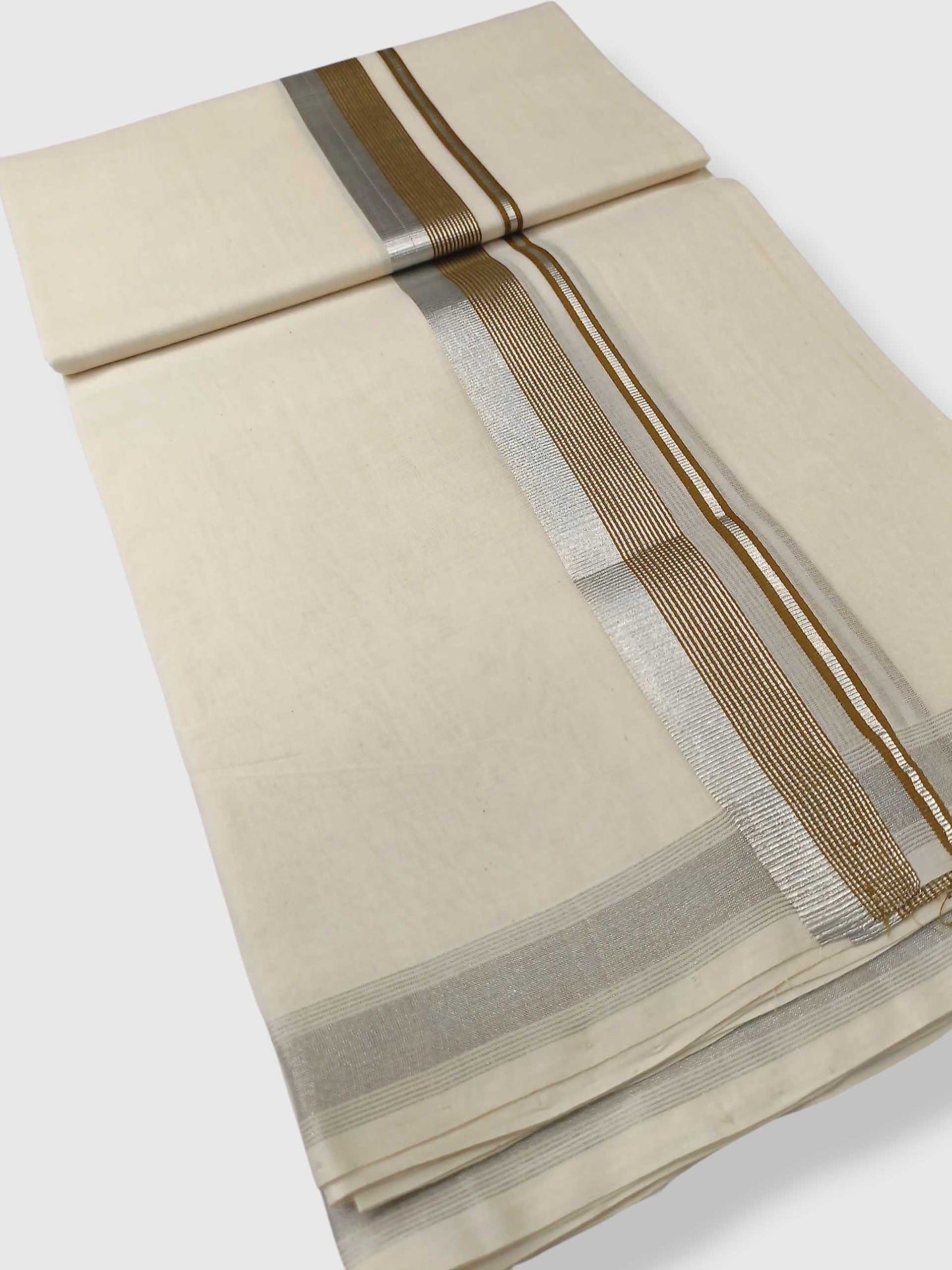 Original Balaramapuram Handloom Kasavu Mundu for Men