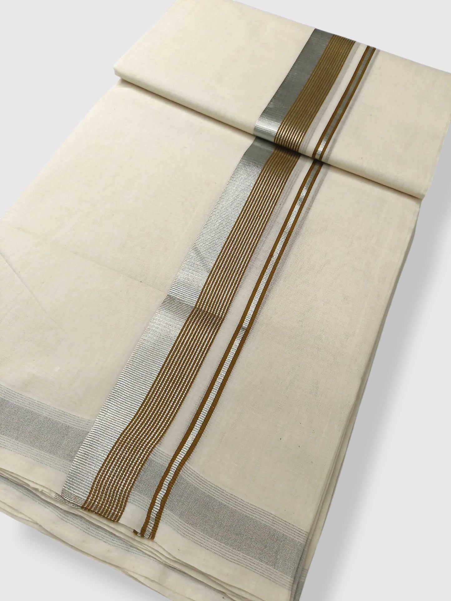 Original Balaramapuram Handloom Kasavu Mundu for Men