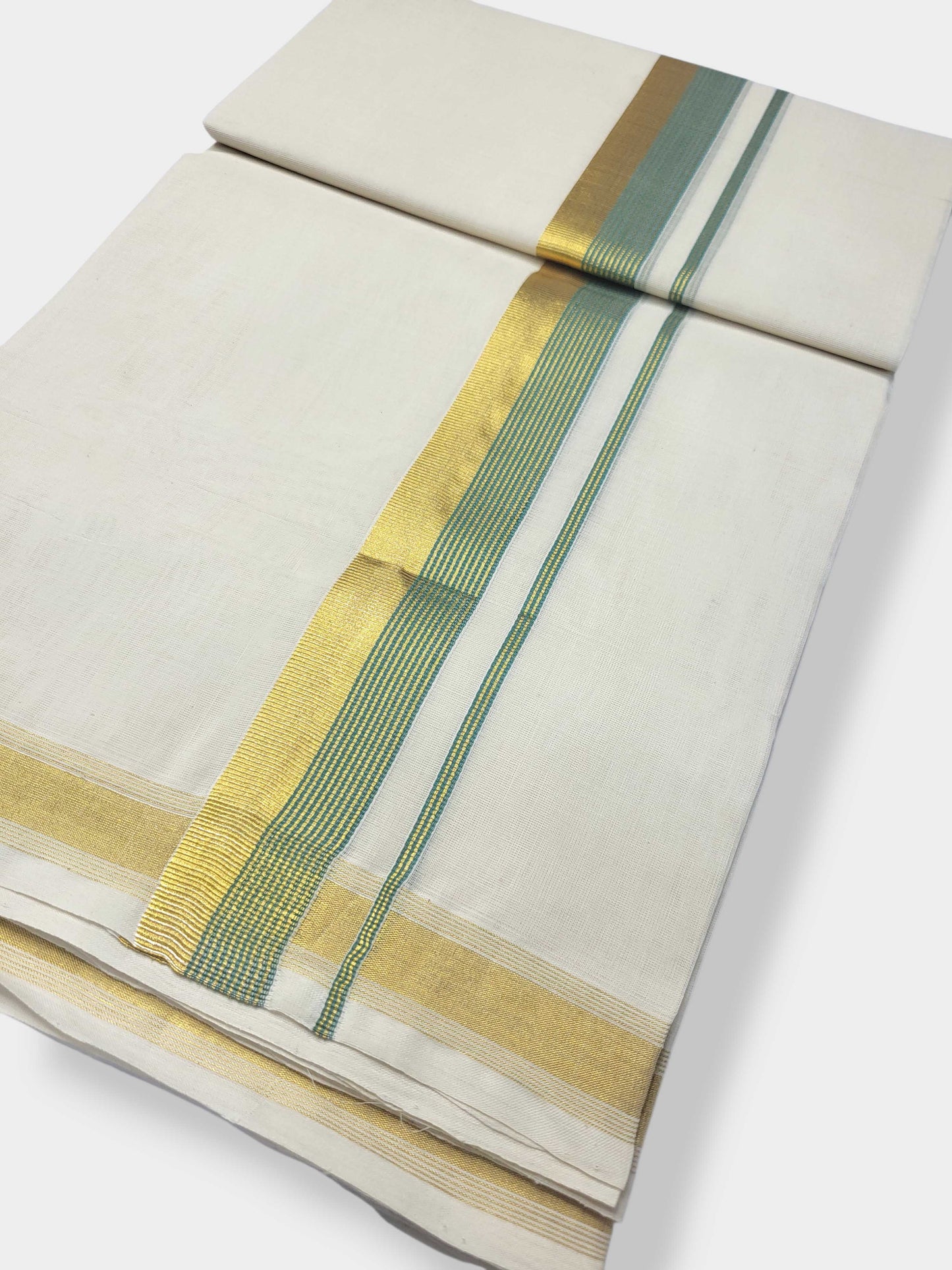 Original Balaramapuram Handloom Kasavu Mundu for Men