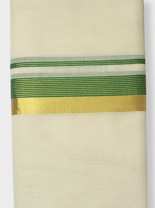 Original Balaramapuram Handloom Kasavu Mundu for Men