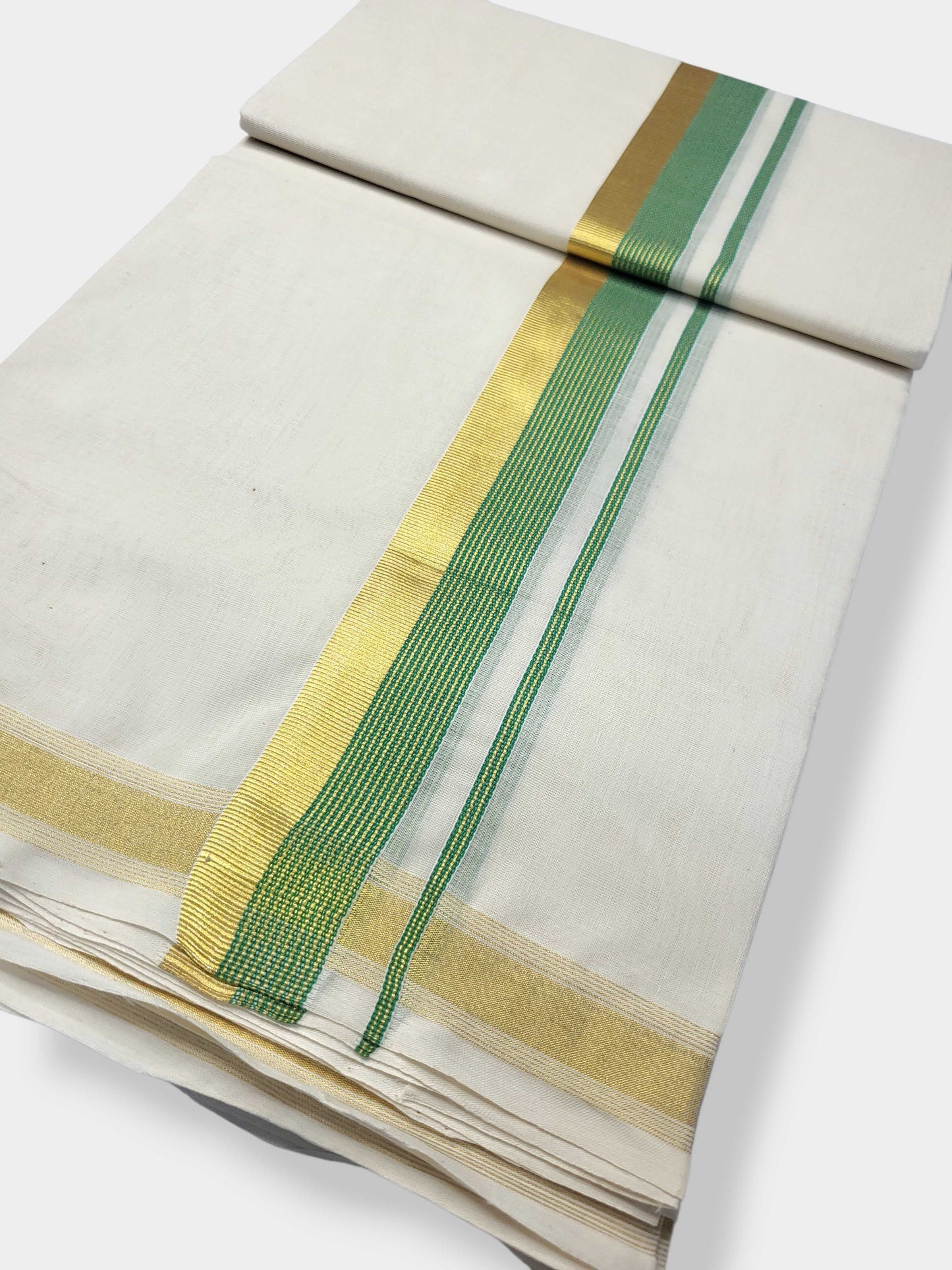 Original Balaramapuram Handloom Kasavu Mundu for Men