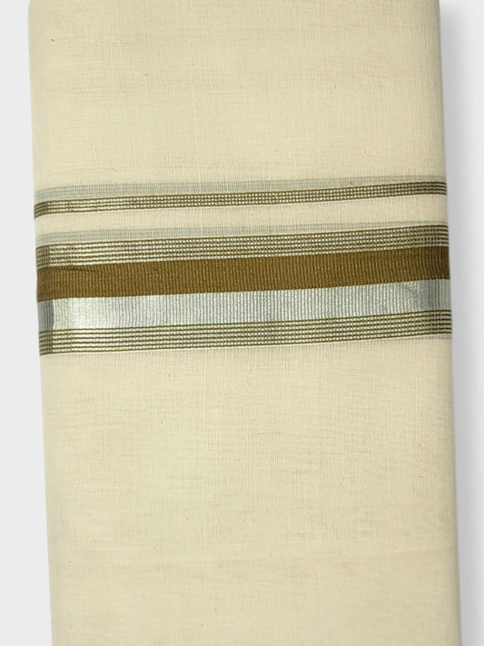Original Balaramapuram Handloom Kasavu Mundu for Men