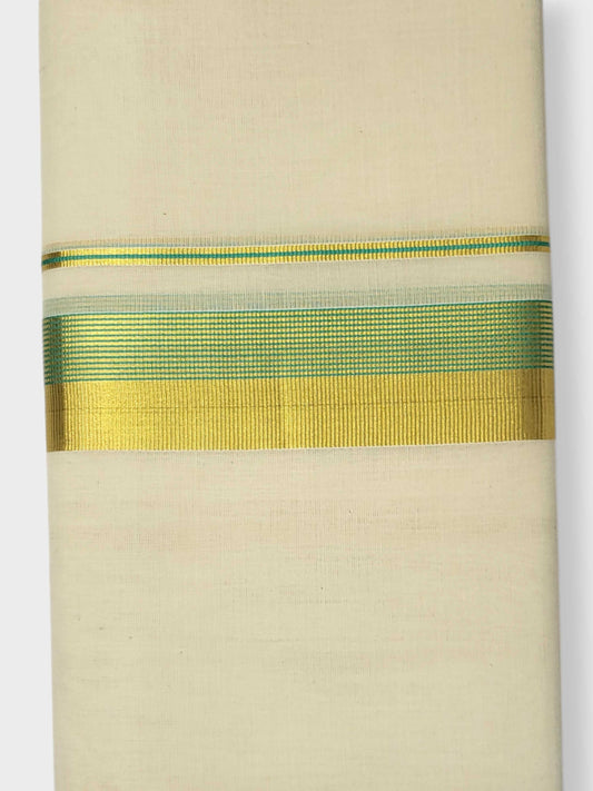 Original Balaramapuram Handloom Kasavu Mundu for Men