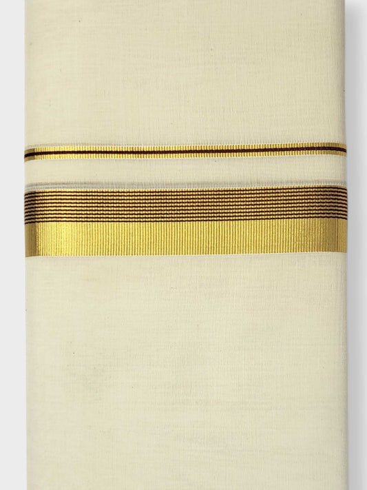 Original Balaramapuram Handloom Kasavu Mundu for Men