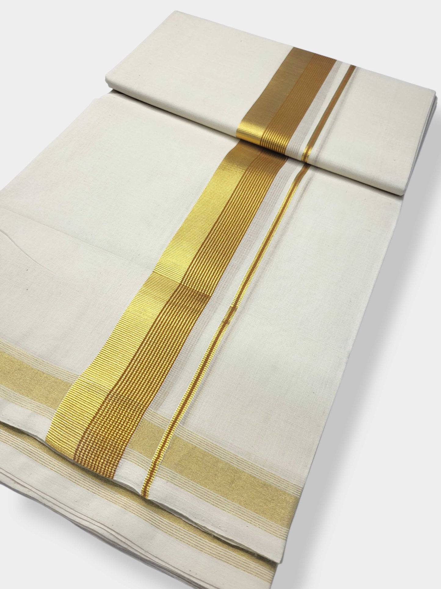 Original Balaramapuram Handloom Kasavu Mundu for Men