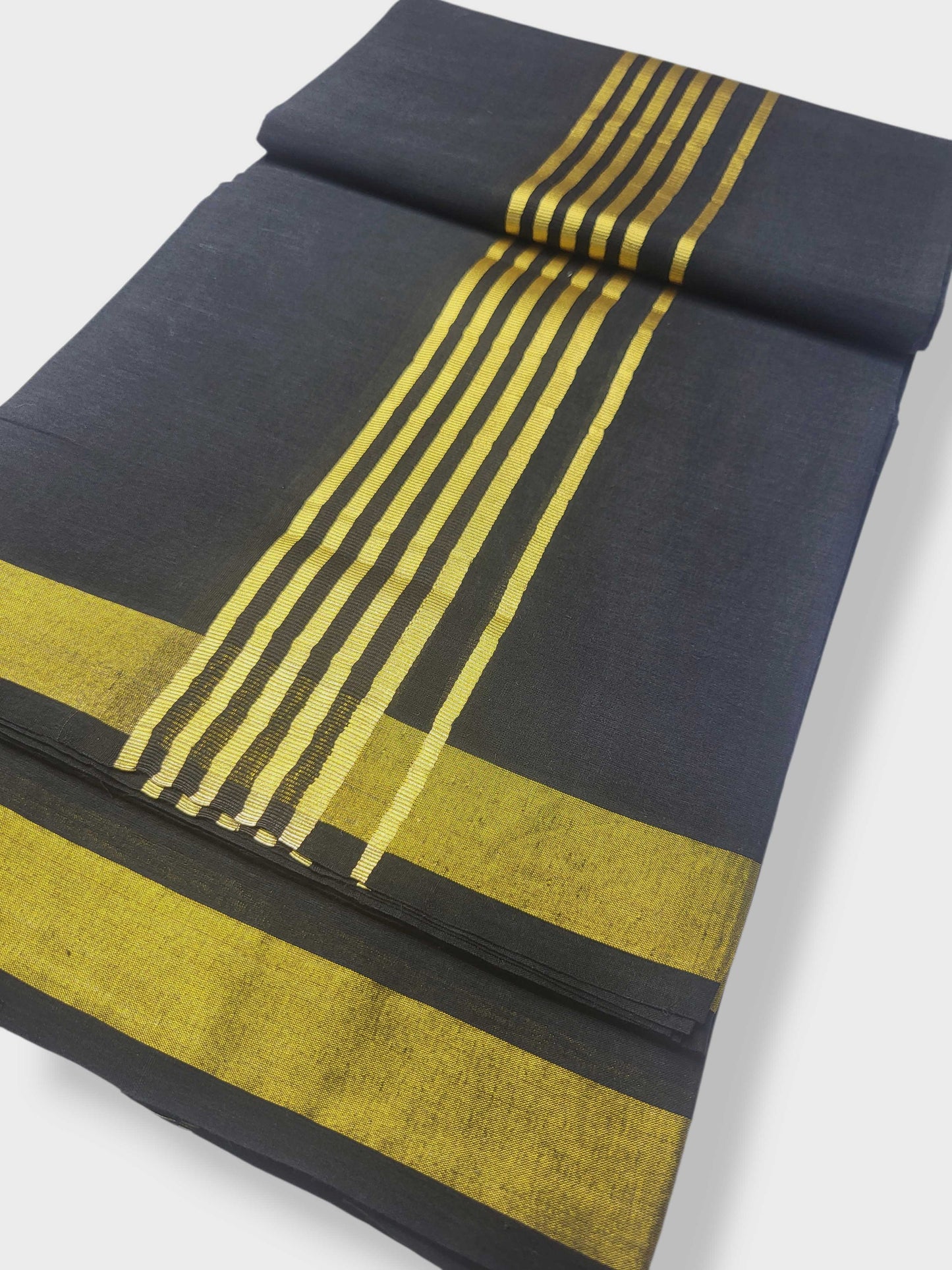 Original Balaramapuram Handloom Kasavu Mundu for Men