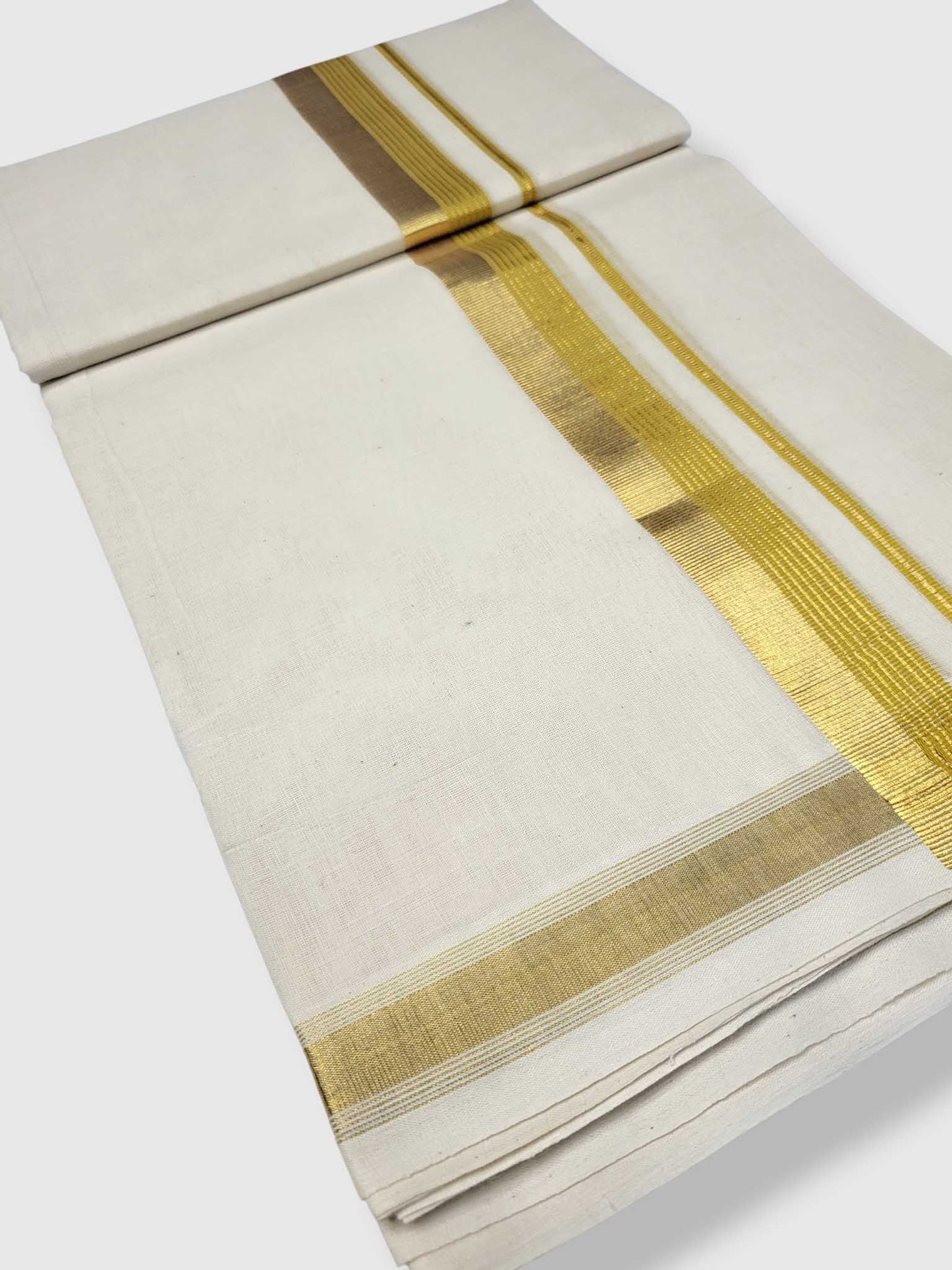 Original Balaramapuram Handloom Kasavu Mundu for Men