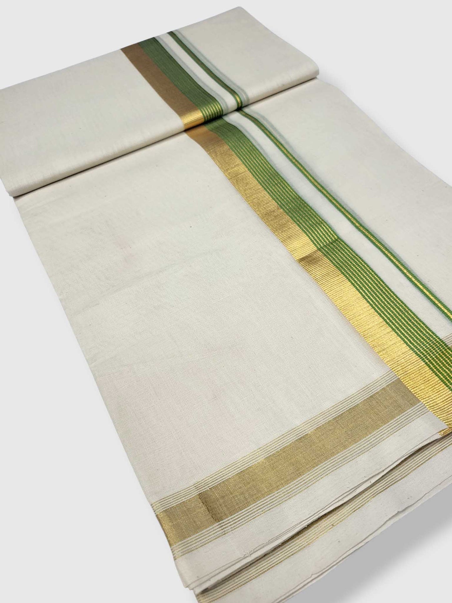 Original Balaramapuram Handloom Kasavu Mundu for Men