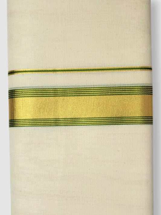 Original Balaramapuram Handloom Kasavu Mundu for Men