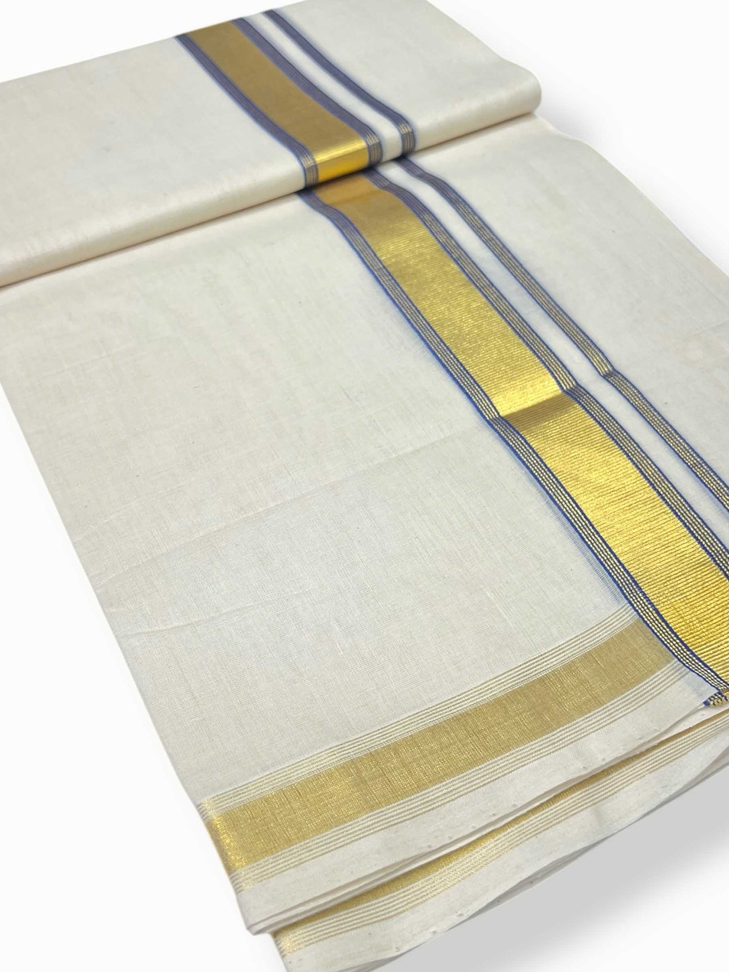 Original Balaramapuram Handloom Kasavu Mundu for Men