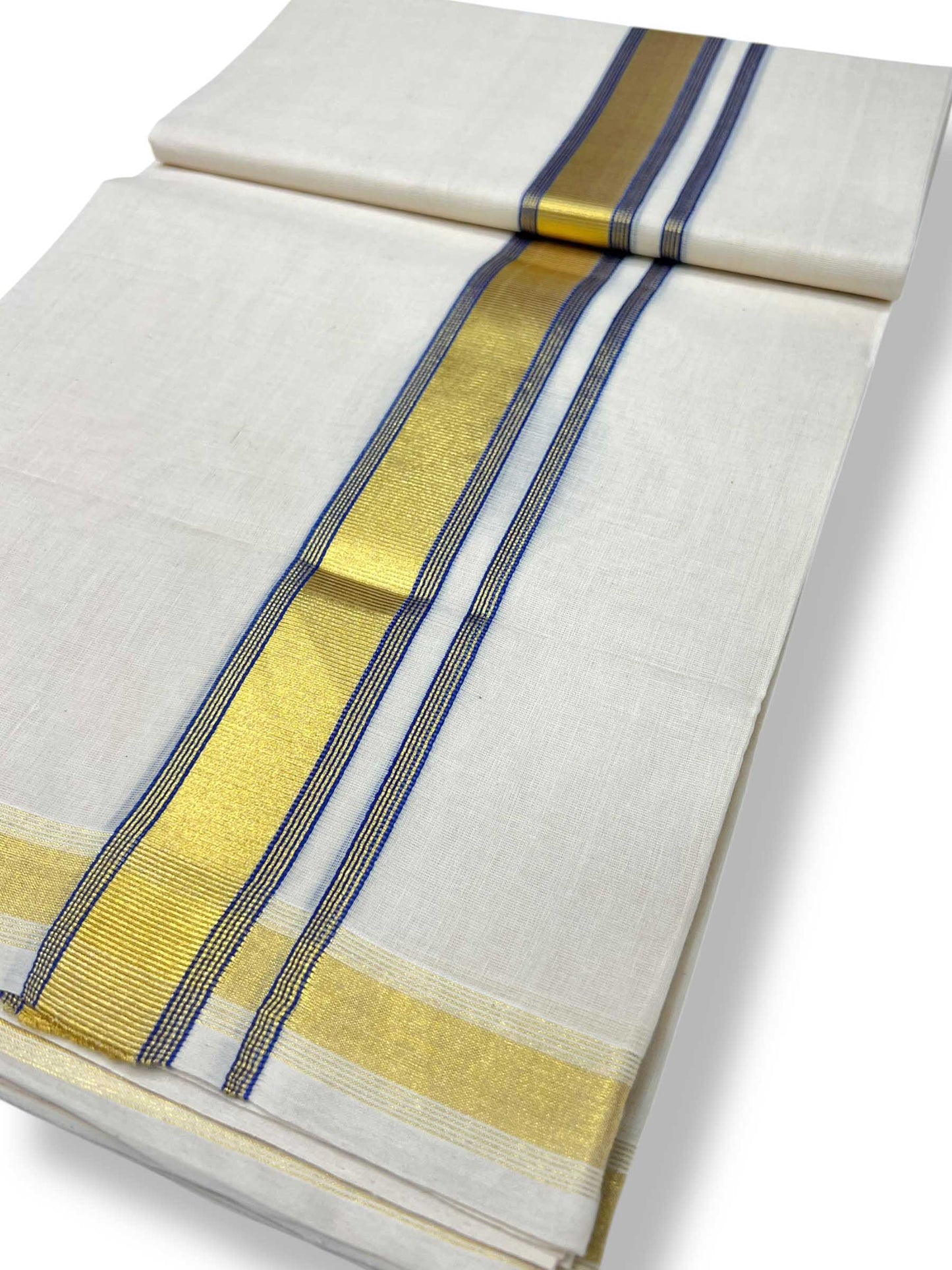 Original Balaramapuram Handloom Kasavu Mundu for Men