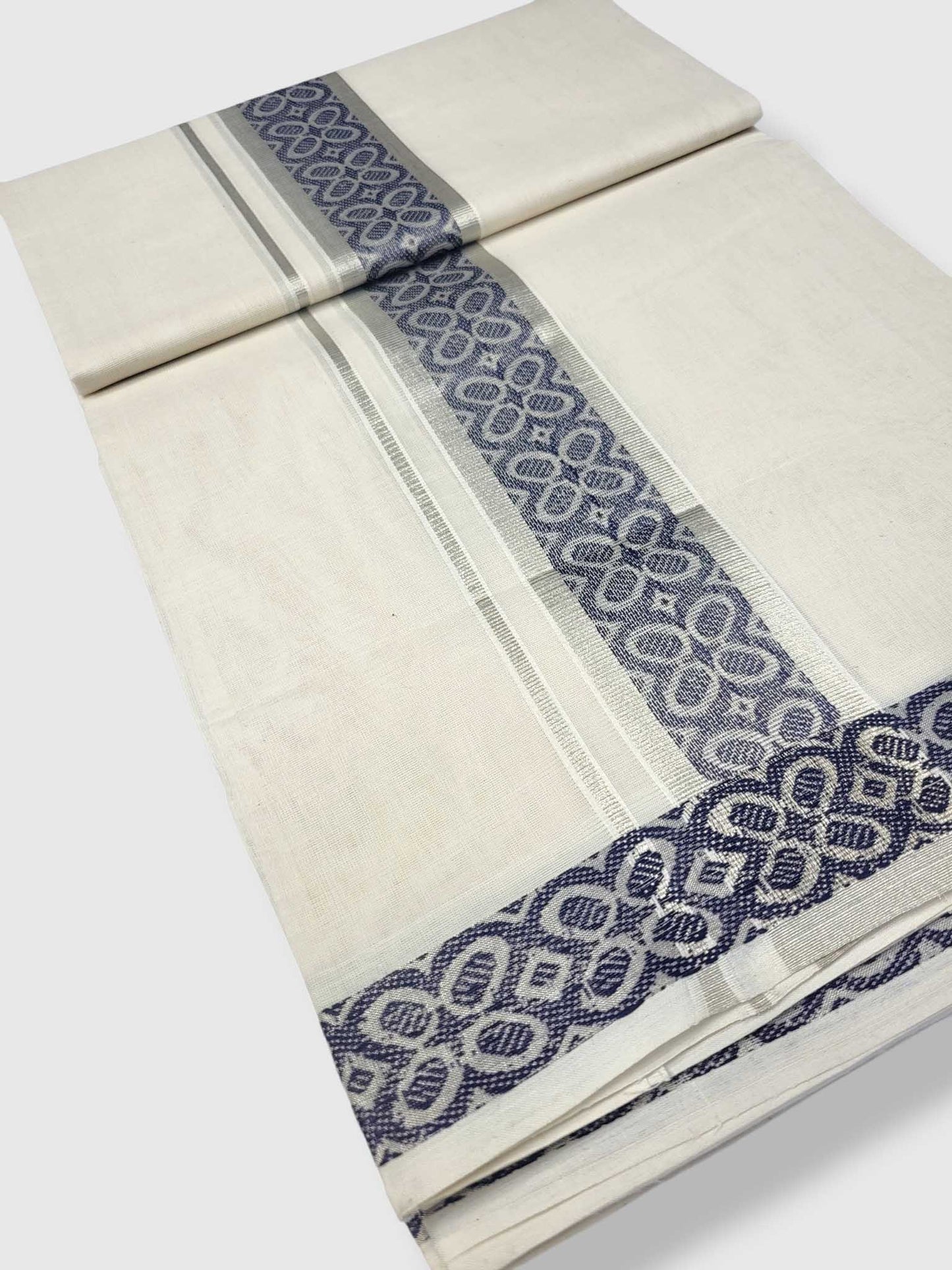 Premium Wedding Handloom Balaramapuram Unaakupaavu Kasavu Mundu for Men