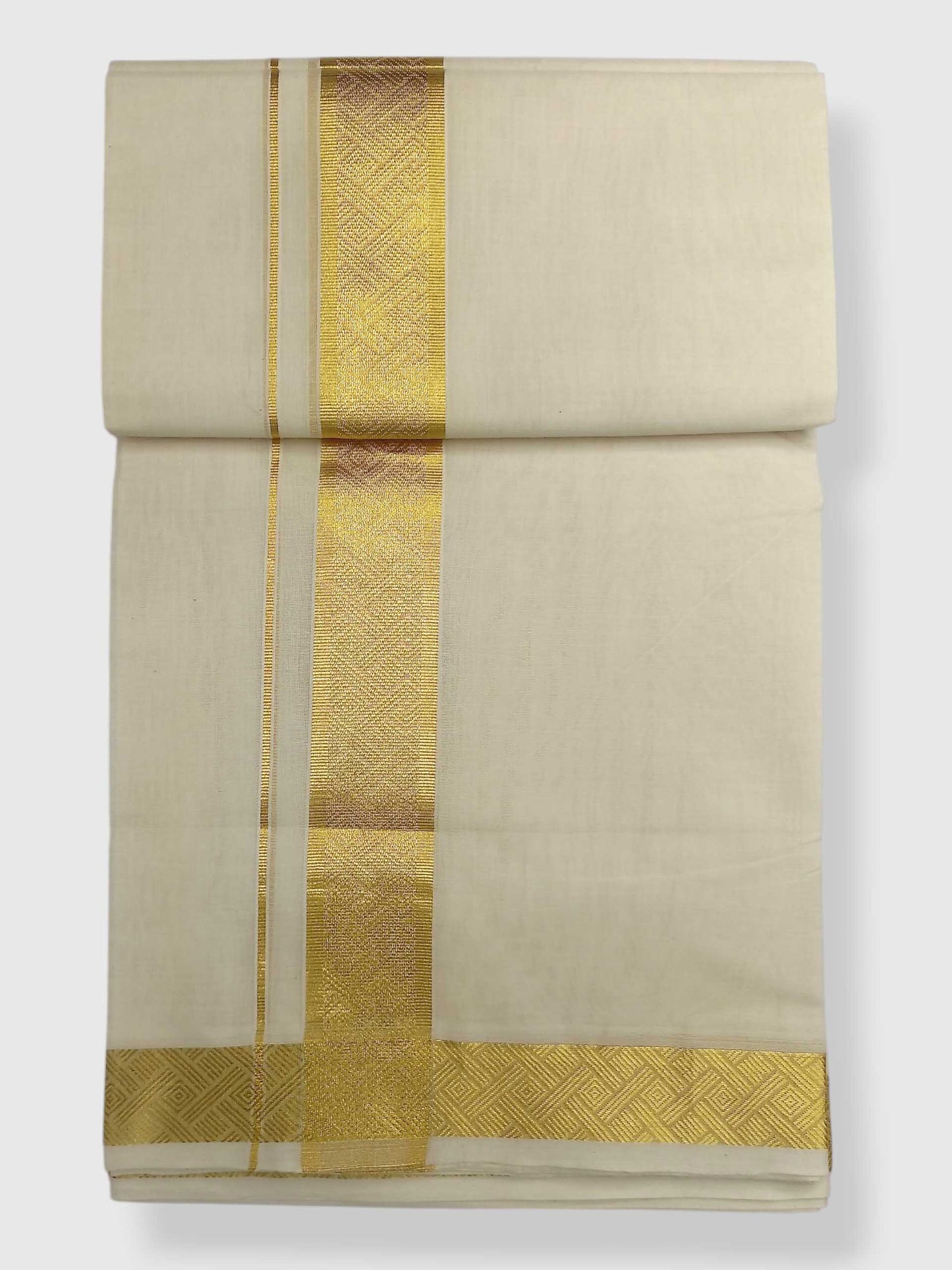 Premium Wedding Handloom Balaramapuram Unaakupaavu Kasavu Mundu for Men