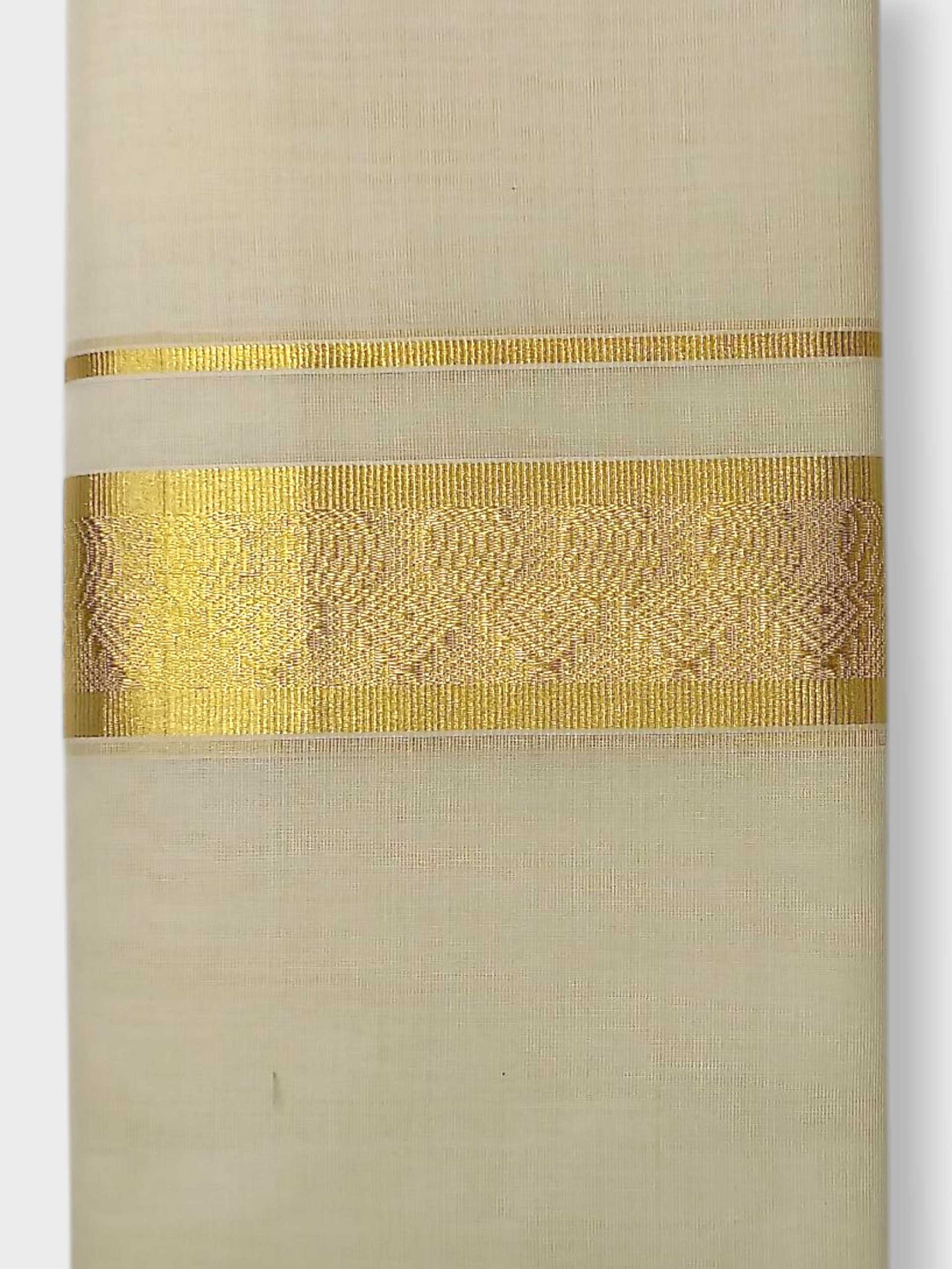 Premium Wedding Handloom Balaramapuram Unaakupaavu Kasavu Mundu for Men