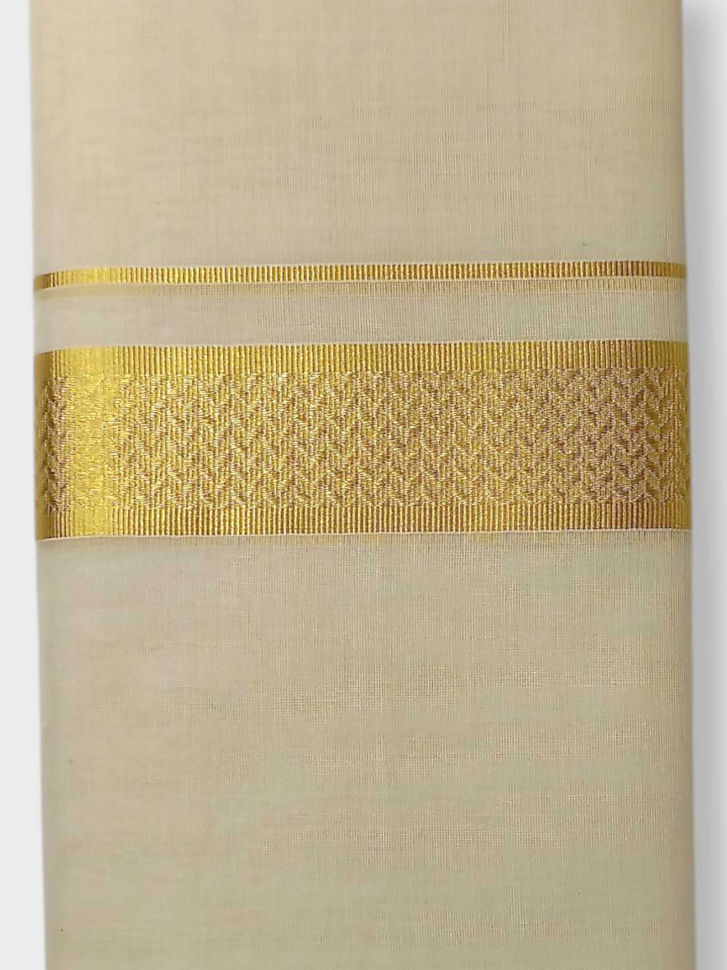 Premium Wedding Handloom Balaramapuram Unaakupaavu Kasavu Mundu for Men