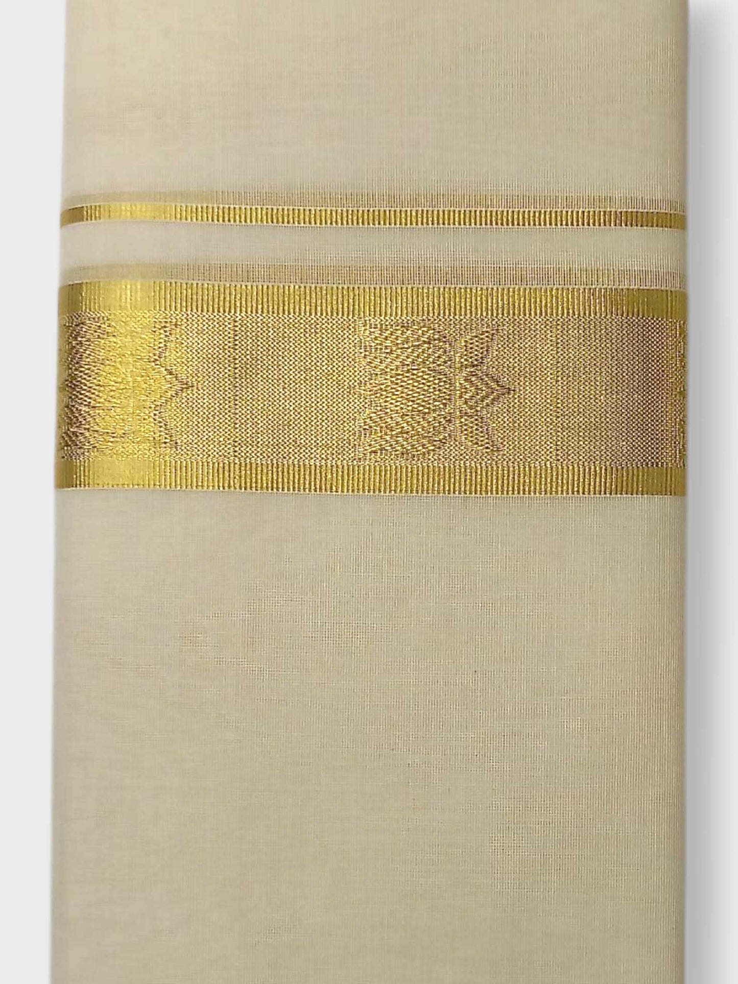 Premium Wedding Handloom Balaramapuram Unaakupaavu Kasavu Mundu for Men