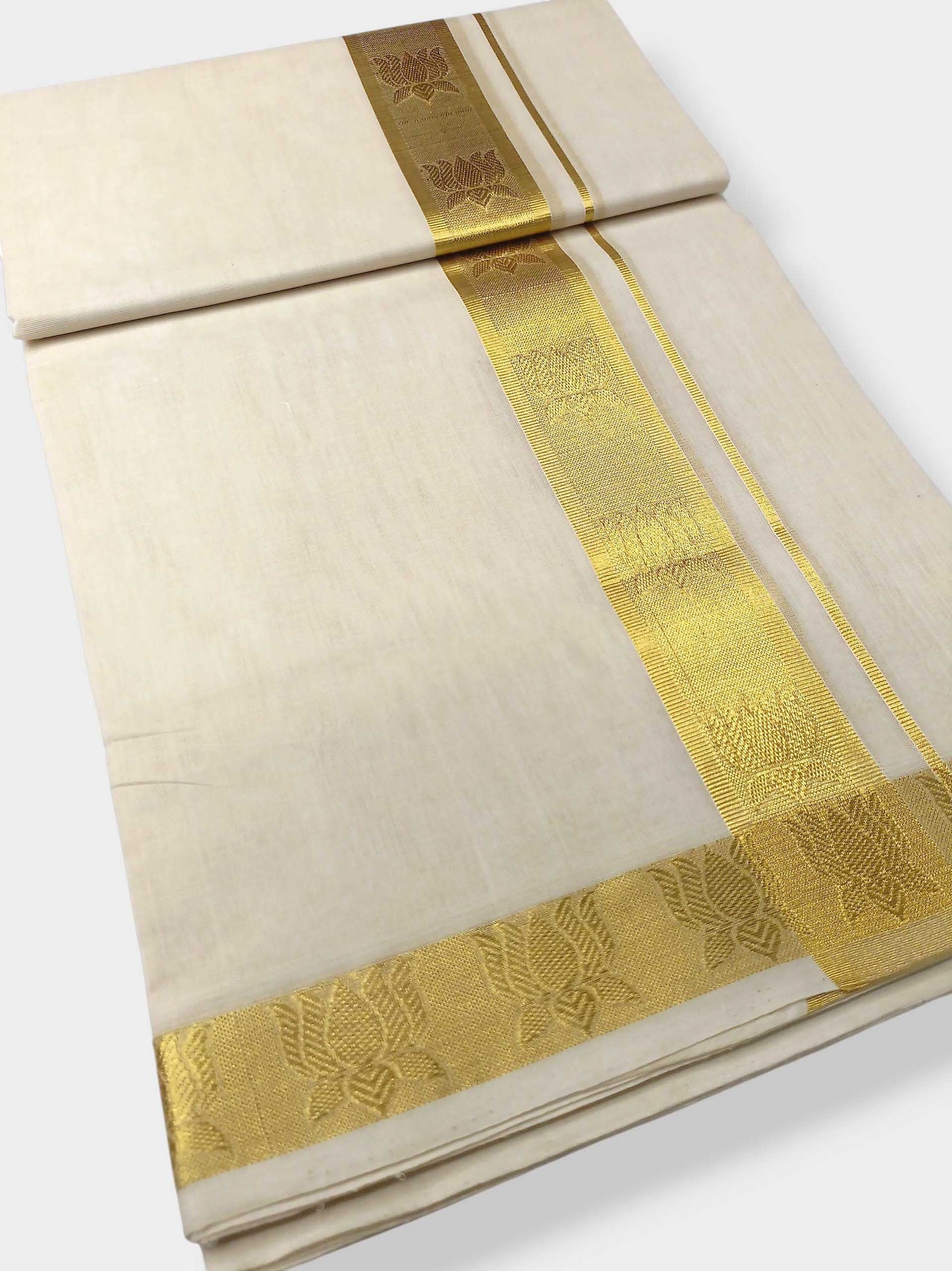 Premium Wedding Handloom Balaramapuram Unaakupaavu Kasavu Mundu for Men