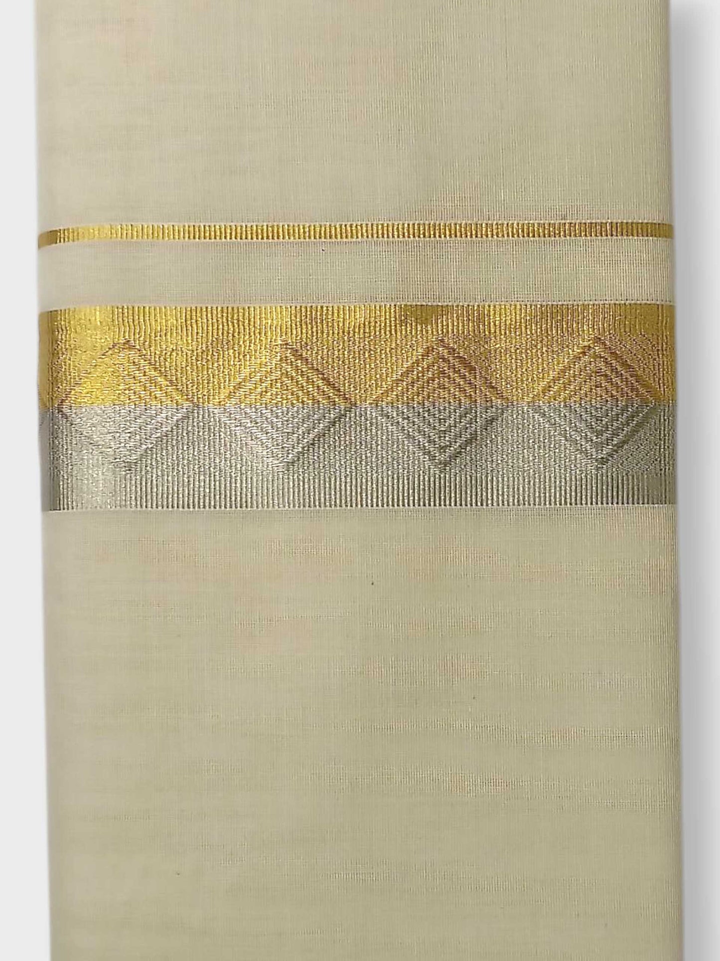 Premium Wedding Handloom Balaramapuram Unaakupaavu Kasavu Mundu for Men