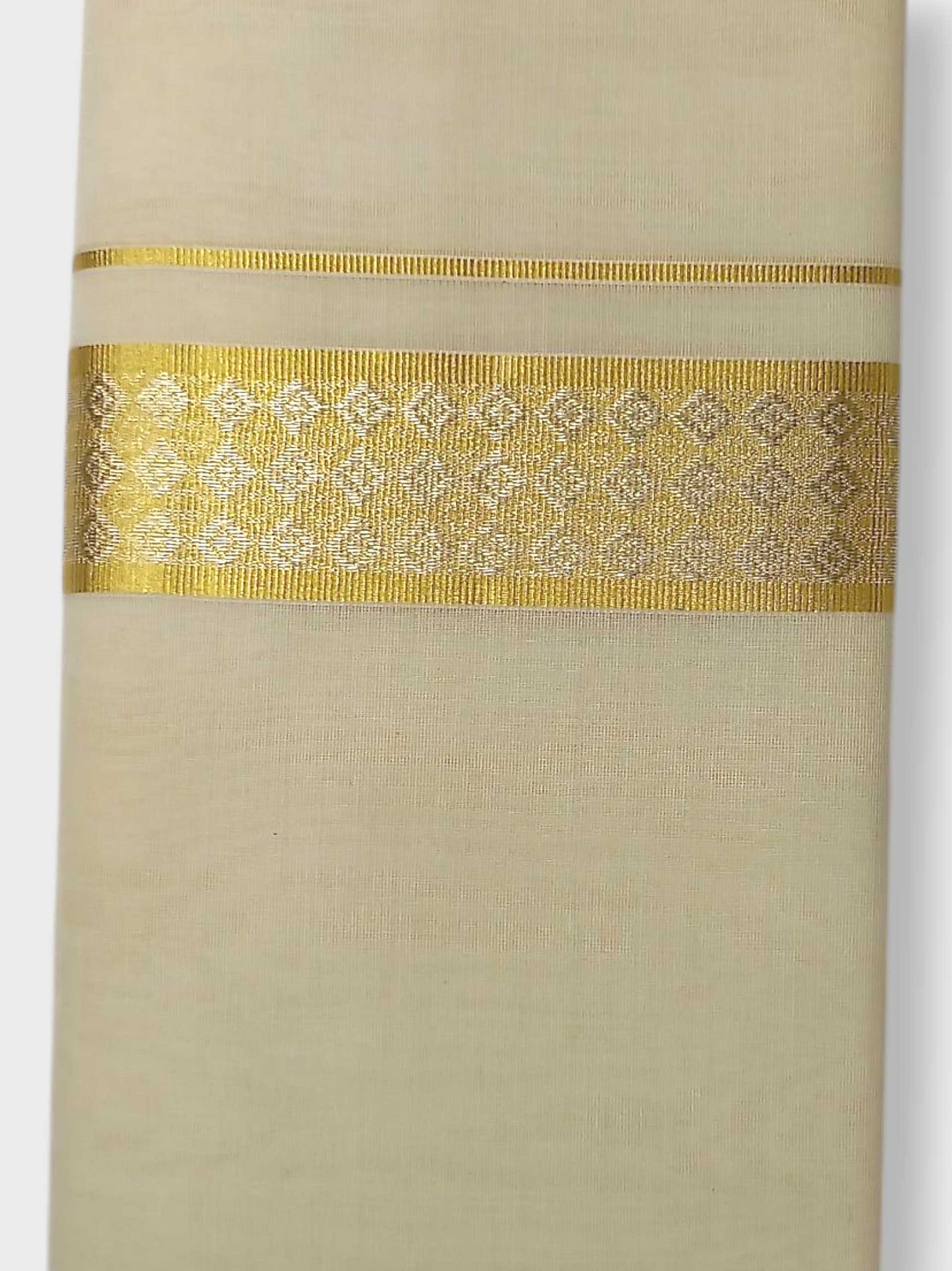 Premium Wedding Handloom Balaramapuram Unaakupaavu Kasavu Mundu for Men