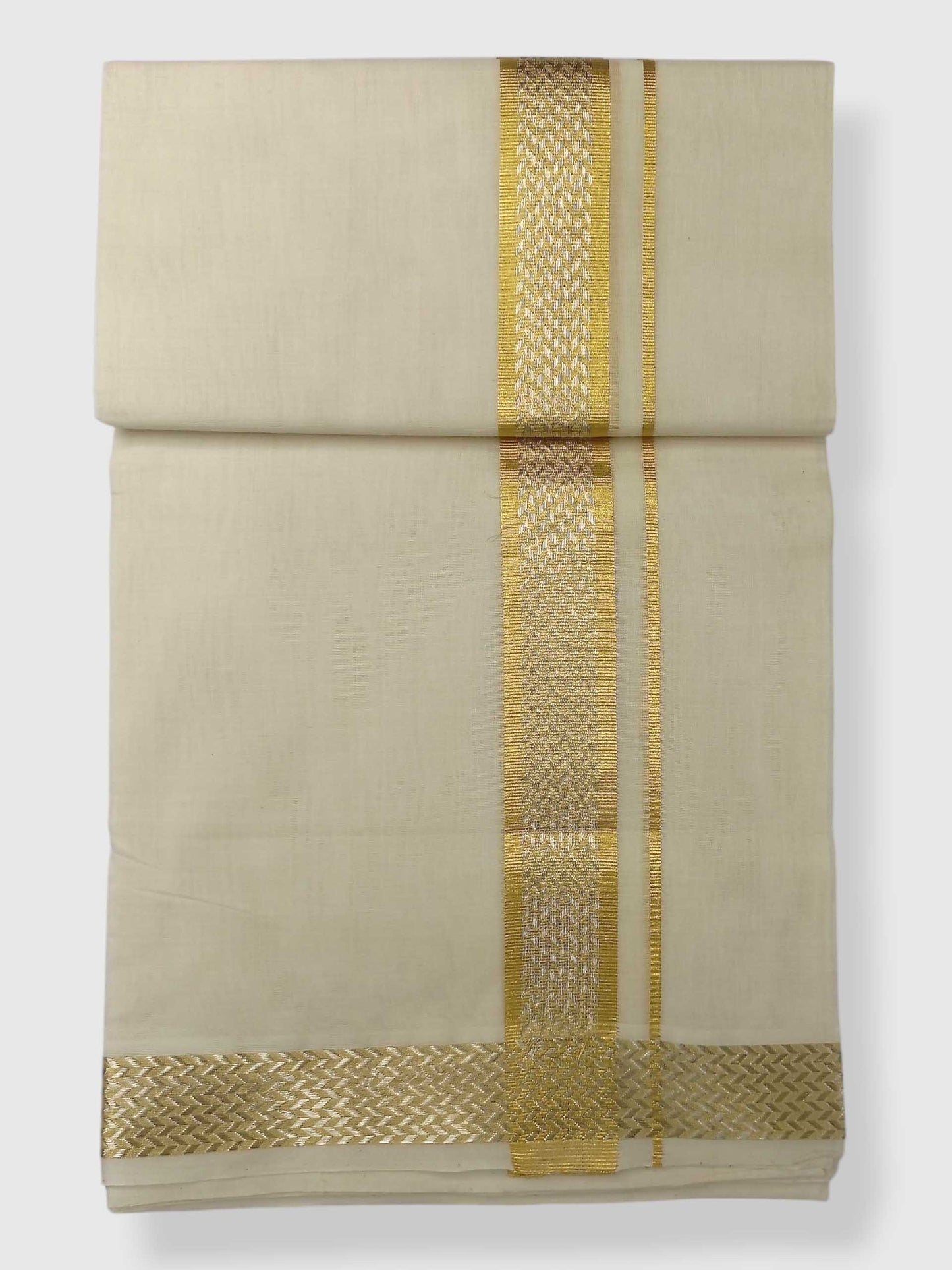 Premium Wedding Handloom Balaramapuram Unaakupaavu Kasavu Mundu for Men