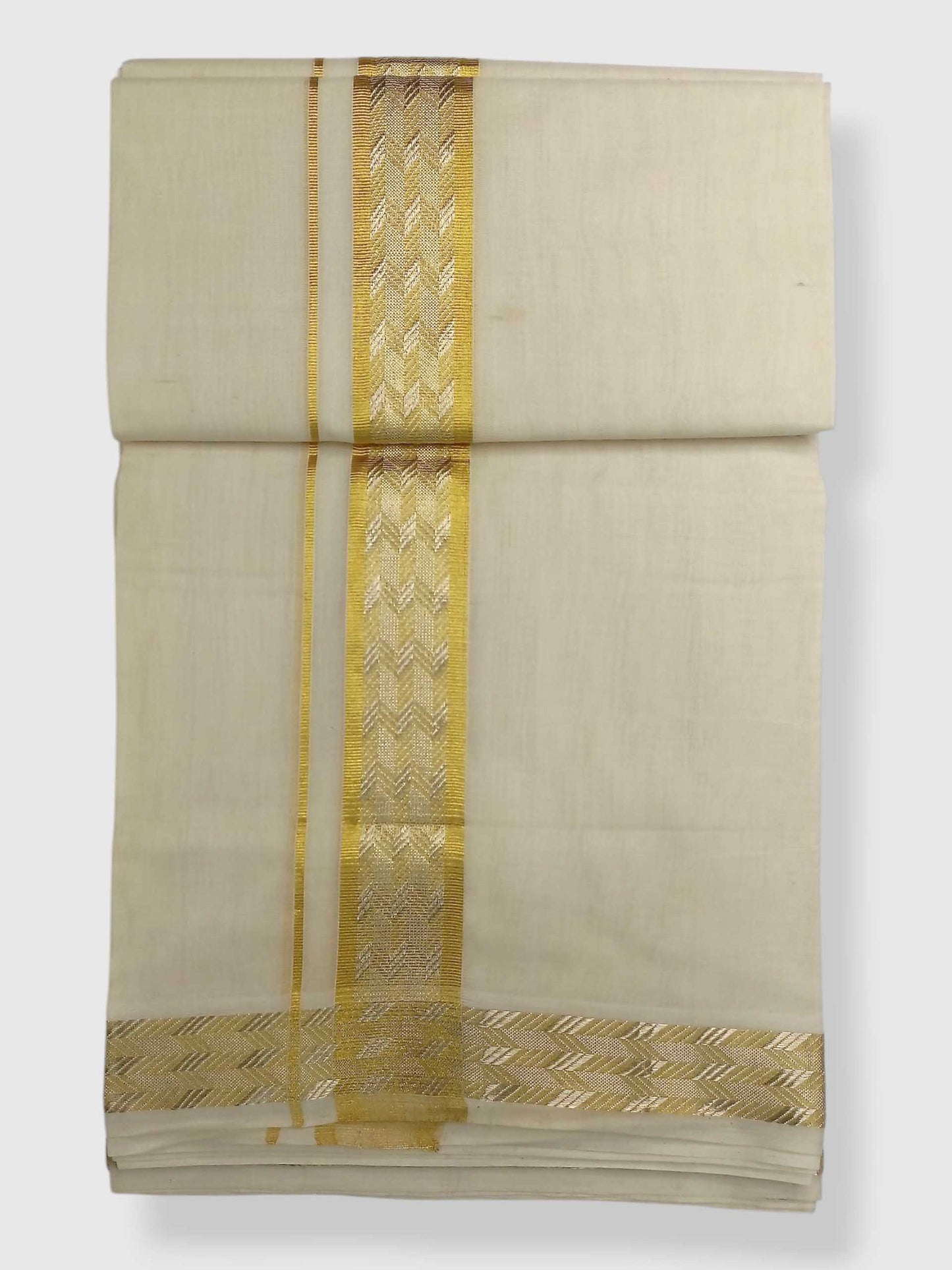Premium Wedding Handloom Balaramapuram Unaakupaavu Kasavu Mundu for Men