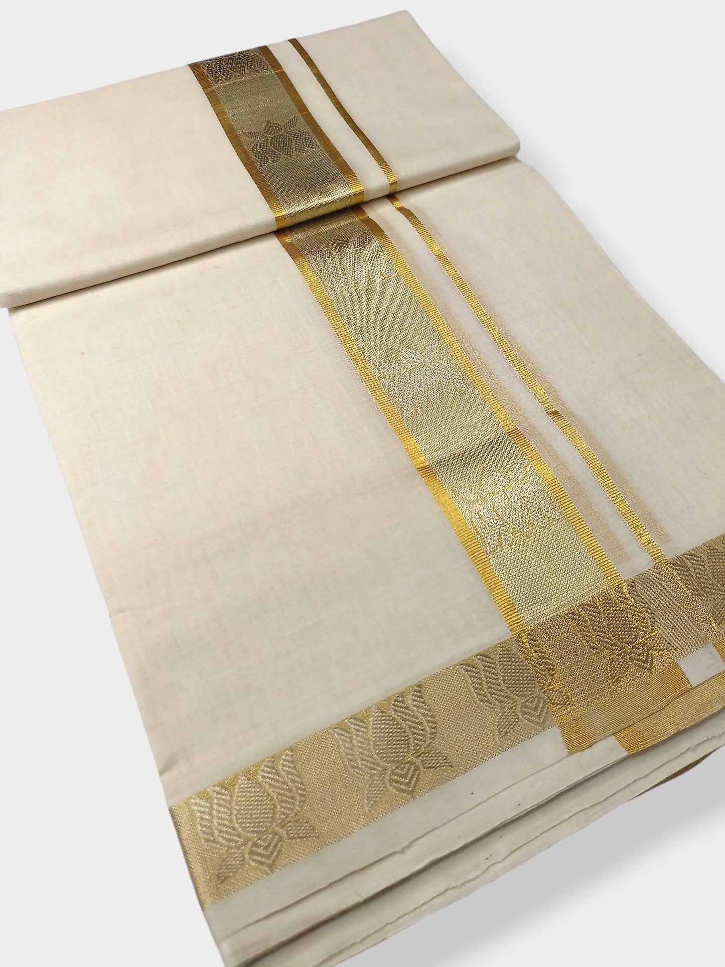 Premium Wedding Handloom Balaramapuram Unaakupaavu Kasavu Mundu for Men