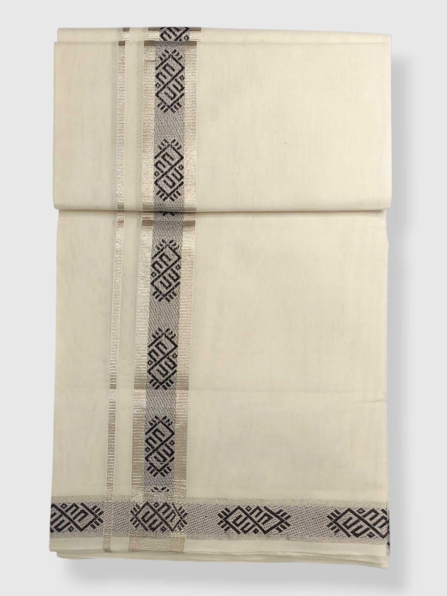 Premium Wedding Handloom Balaramapuram Unaakupaavu Kasavu Mundu for Men