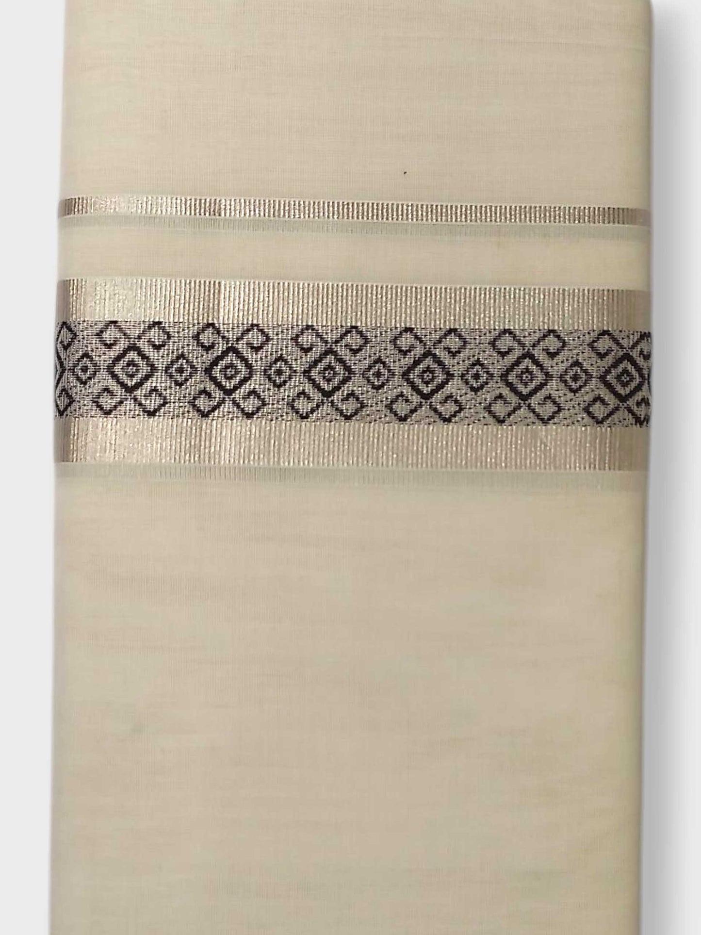 Premium Wedding Handloom Balaramapuram Unaakupaavu Kasavu Mundu for Men
