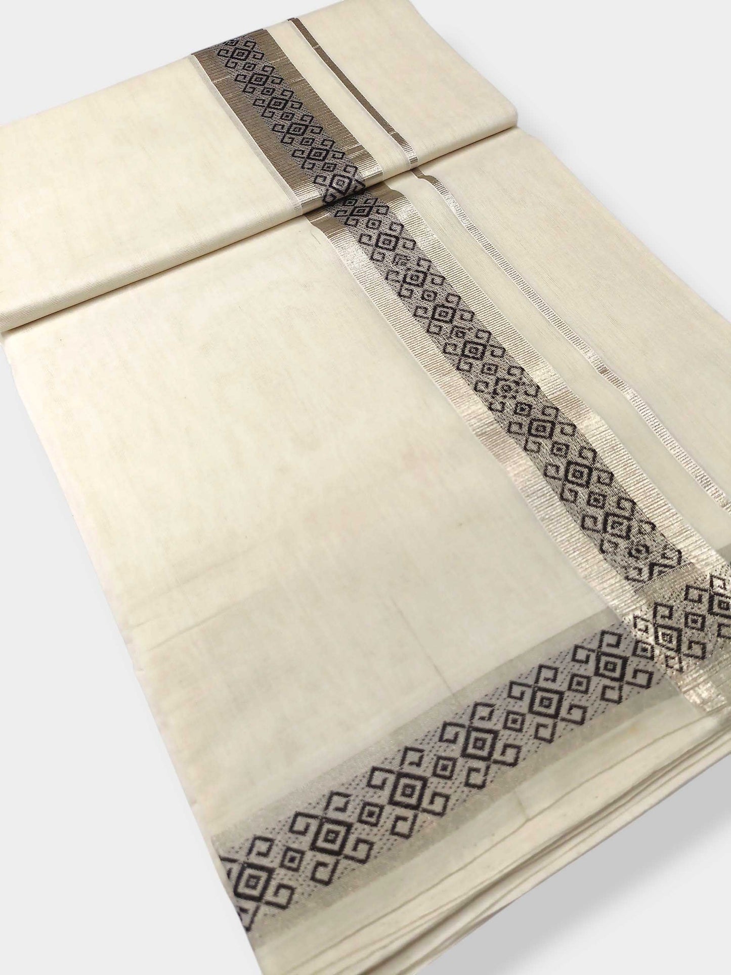 Premium Wedding Handloom Balaramapuram Unaakupaavu Kasavu Mundu for Men