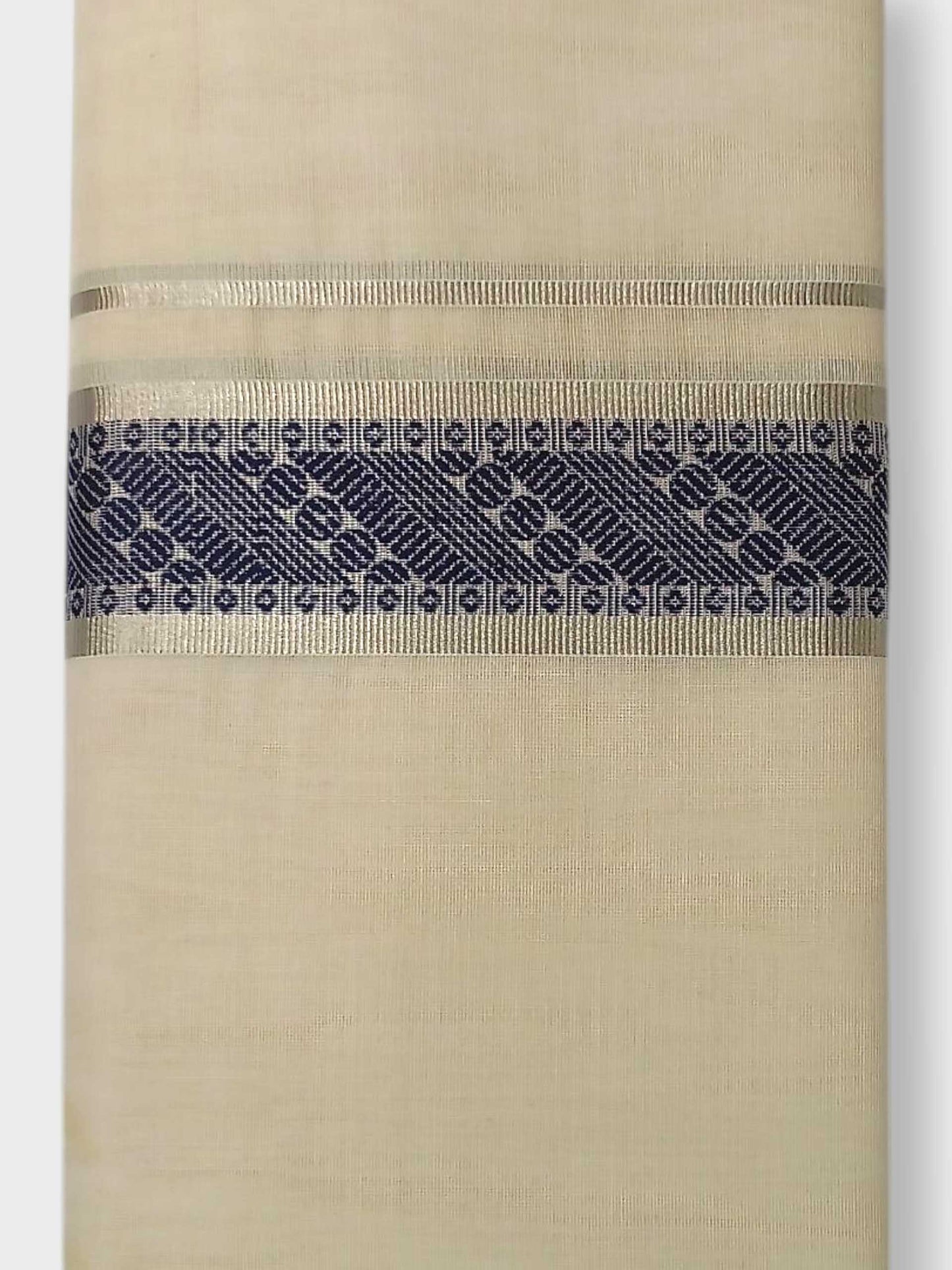 Premium Wedding Handloom Balaramapuram Unaakupaavu Kasavu Mundu for Men