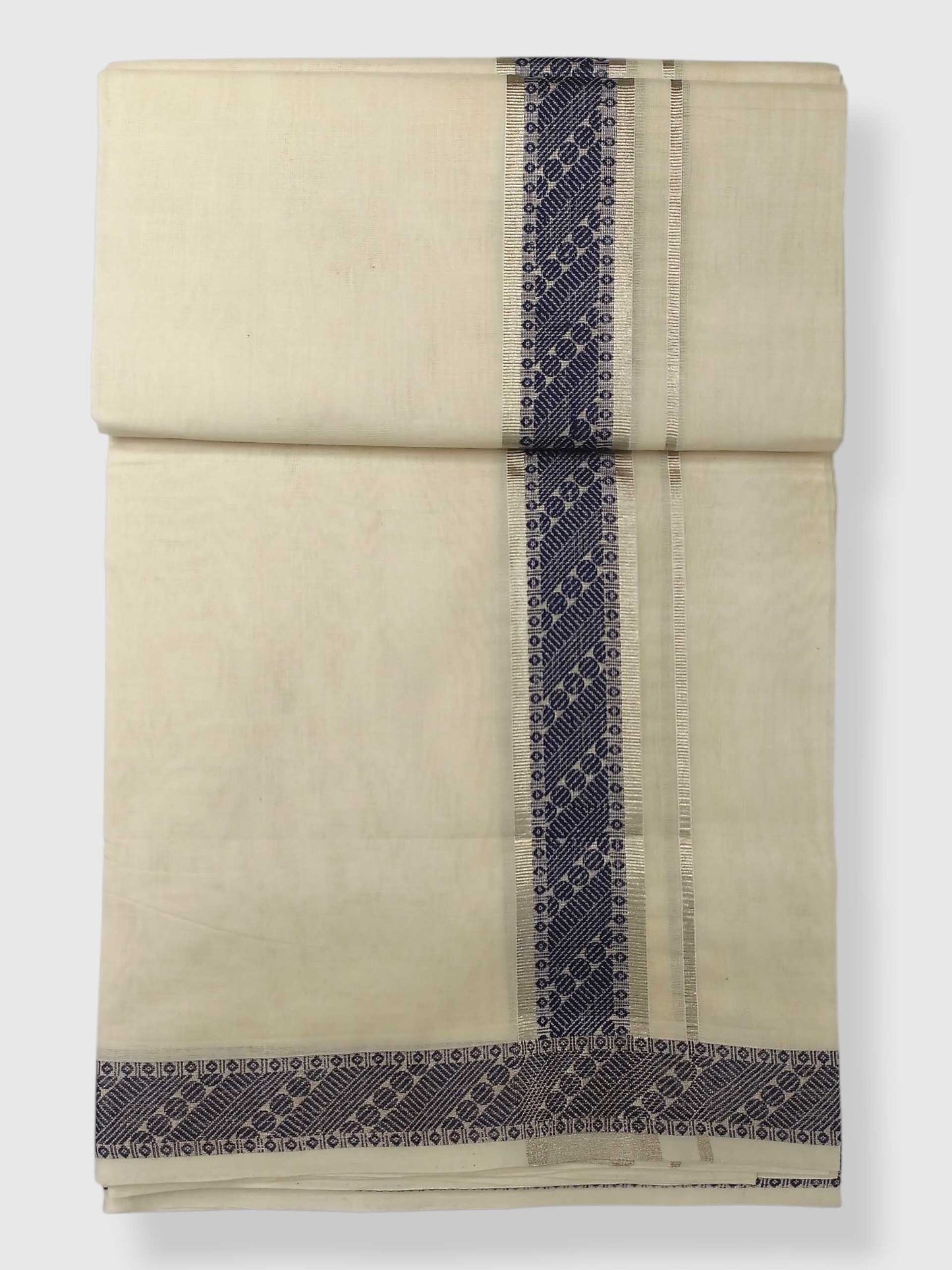 Premium Wedding Handloom Balaramapuram Unaakupaavu Kasavu Mundu for Men